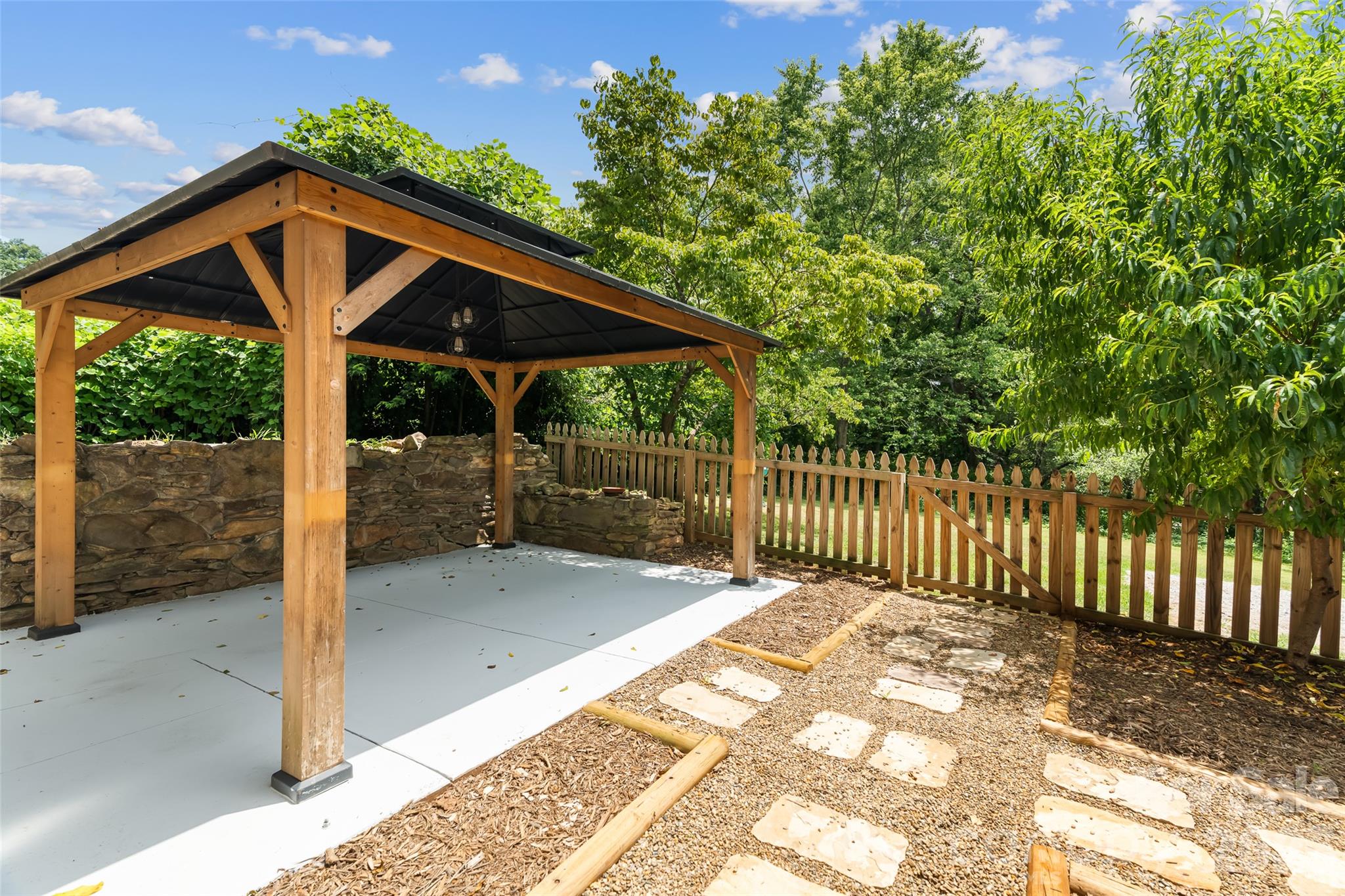 Pergola with accent walkway. - 160 State Street, Asheville