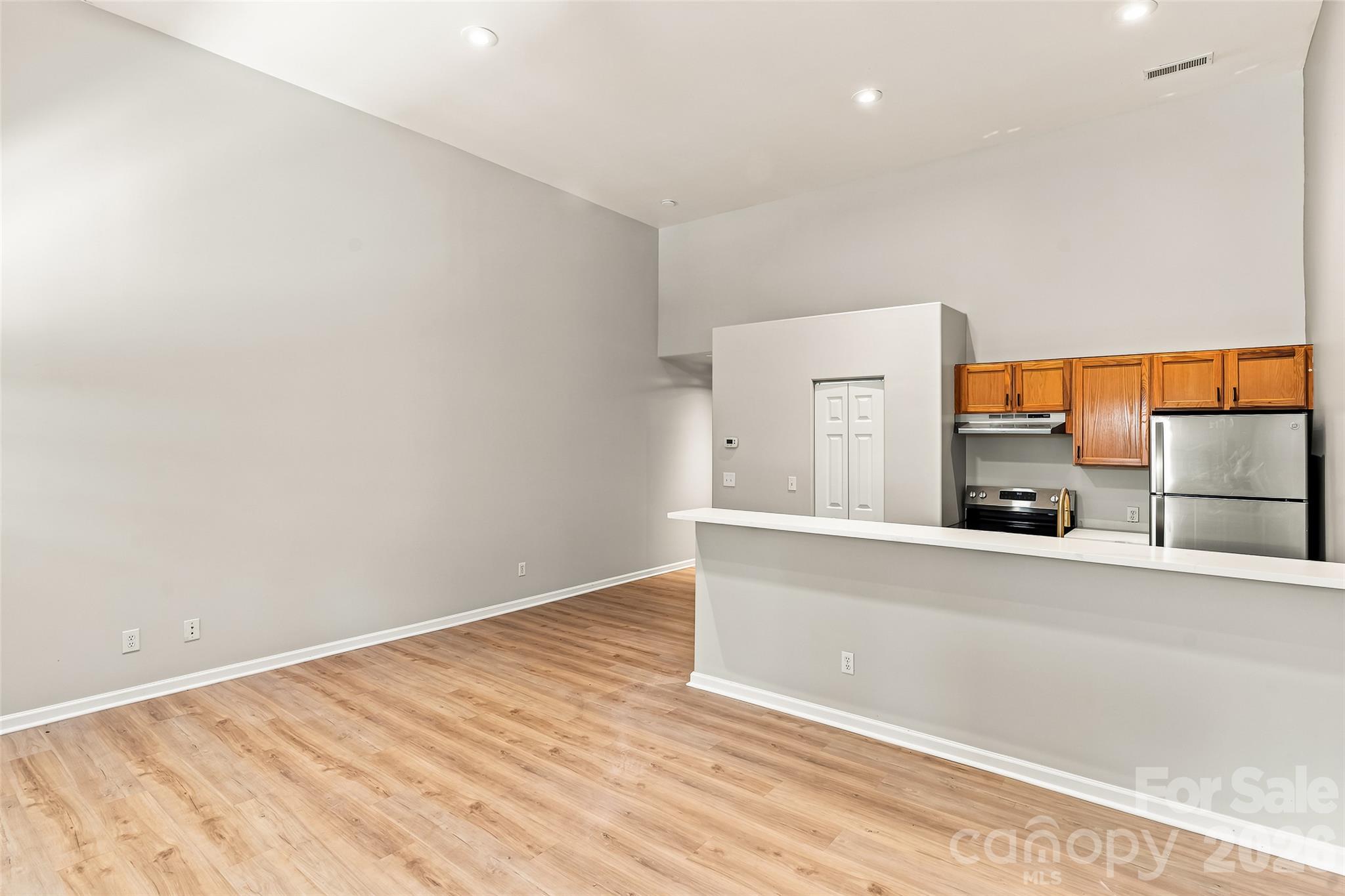 Right side - living room and kitchen. - 160 State Street, Asheville