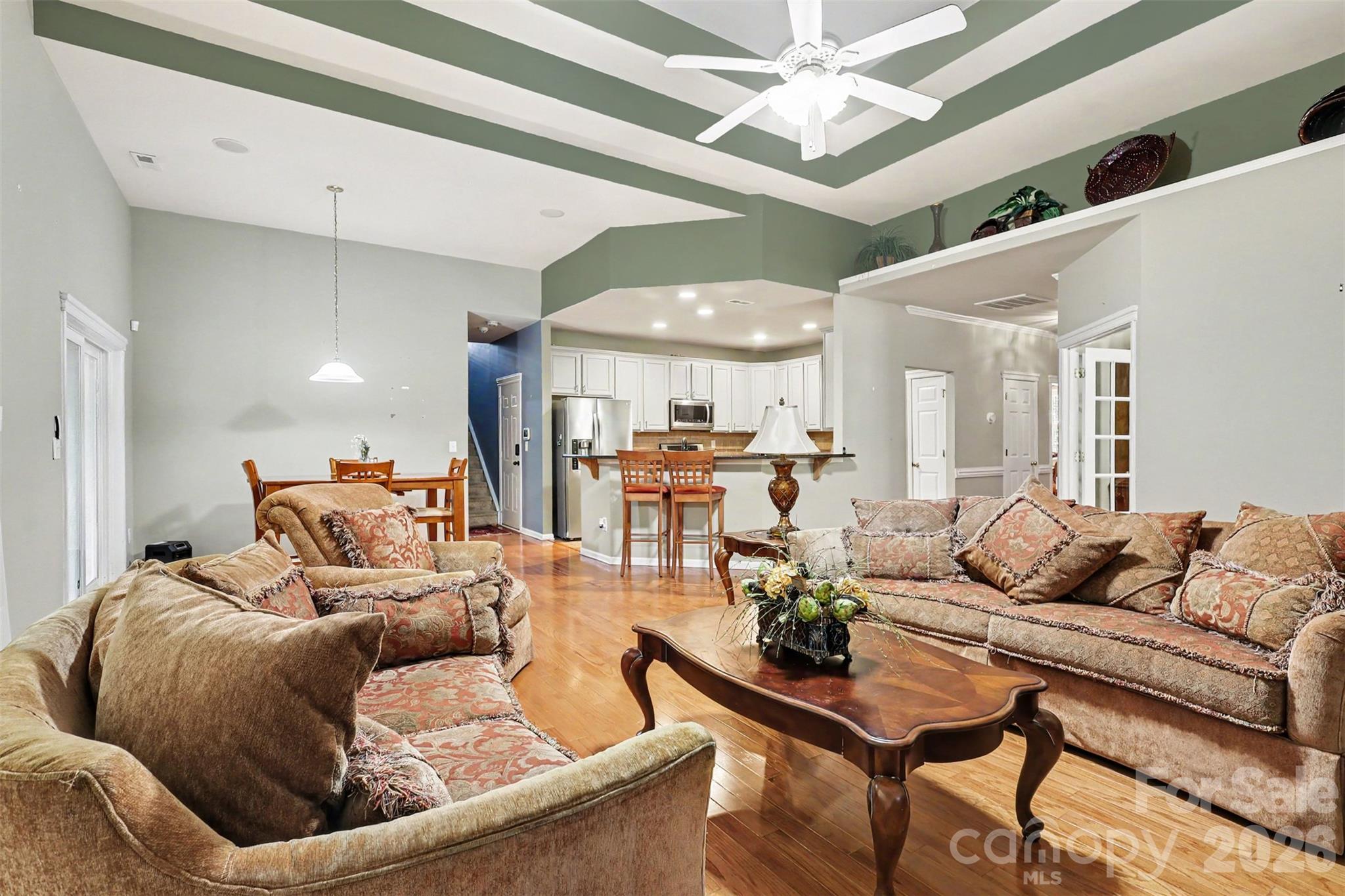Living Room (Open View to Kitchen) - 6332 Colonial Garden Drive, Huntersville