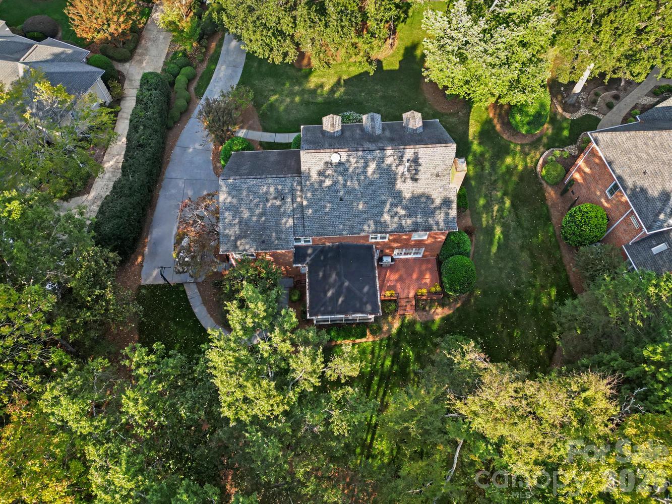 House as seen from above - 6325 County Donegal Court, Charlotte