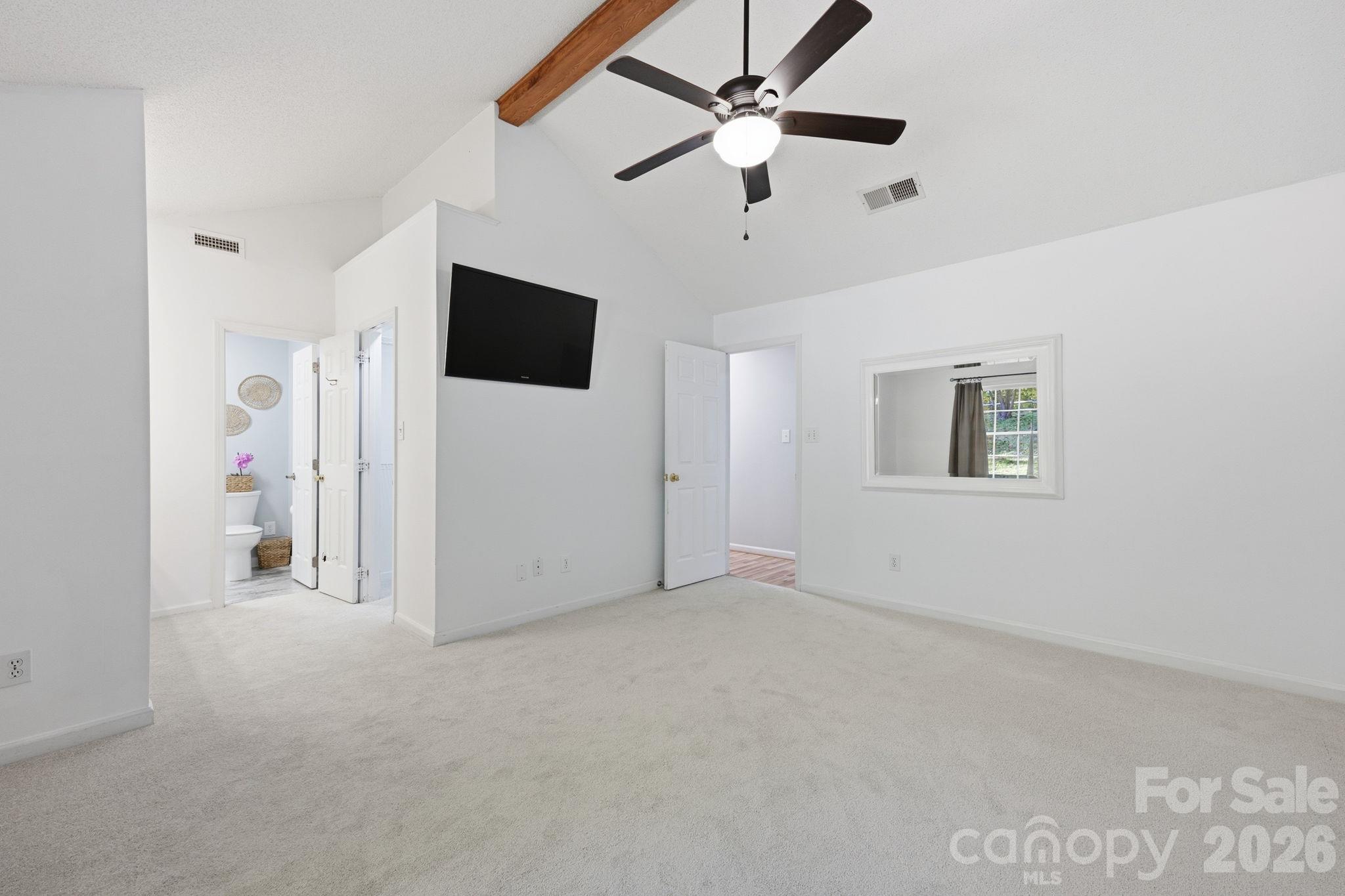 Primary Bedroom with TV Mount - 12807 Levins Hall Road, Huntersville