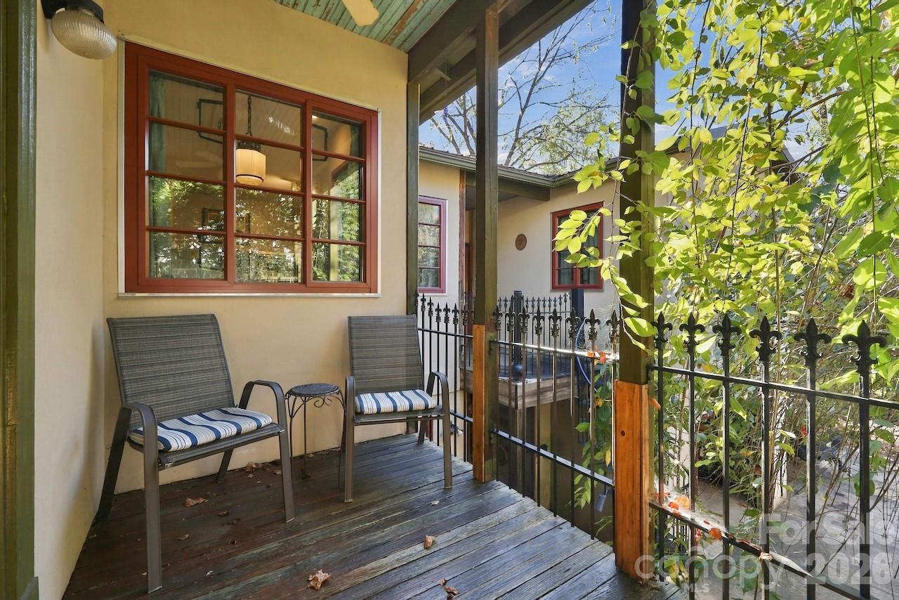 2nd floor Louisiana-style balcony - 297 Hillside Street, Asheville