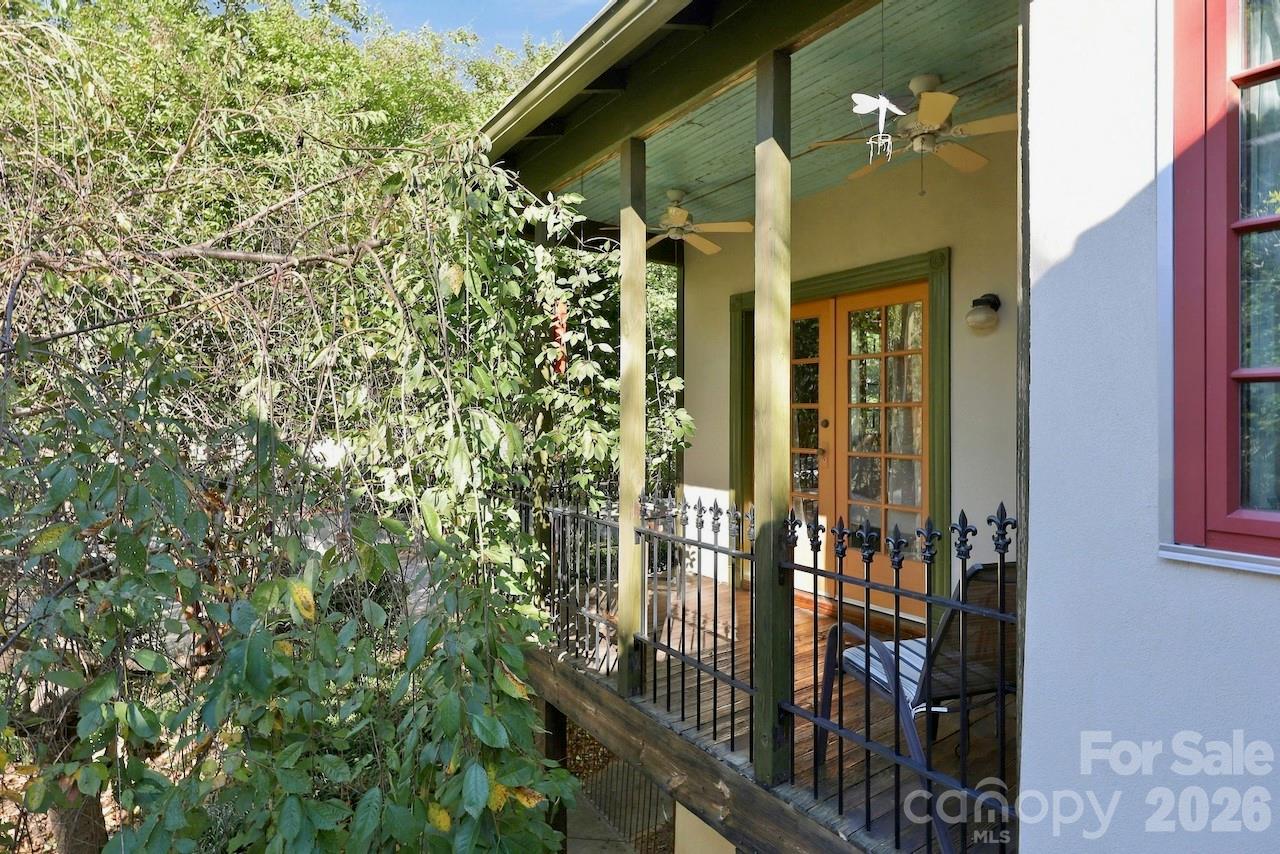 2nd floor Louisiana-style balcony - 297 Hillside Street, Asheville