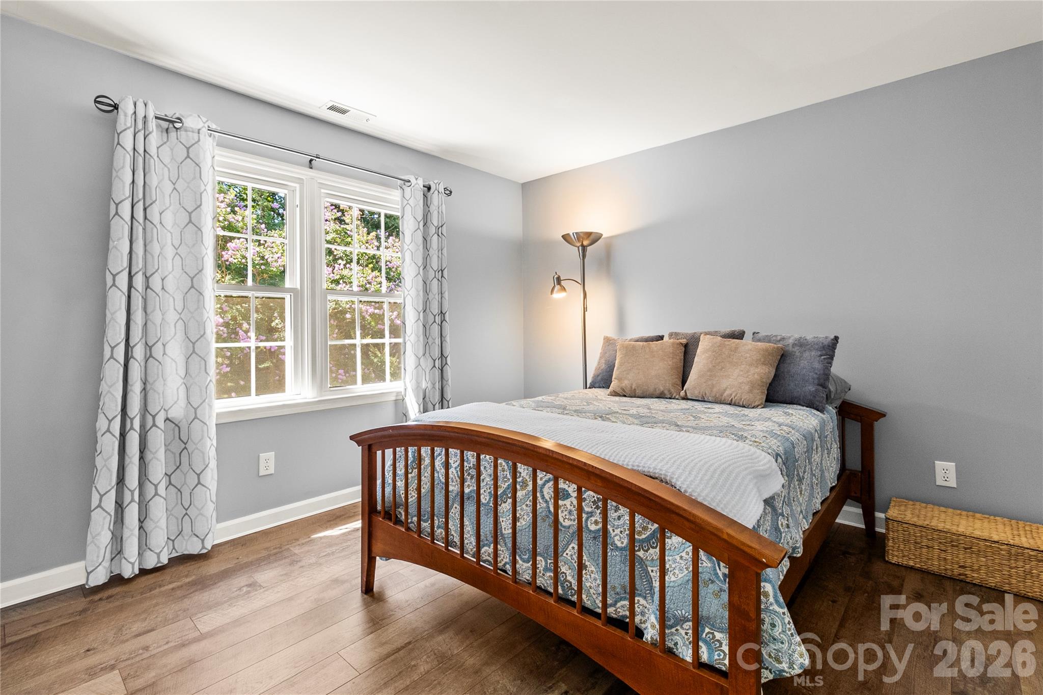 Guest bedroom, windows facing south east direction. - 635 Highland Ridge Road, Mooresville