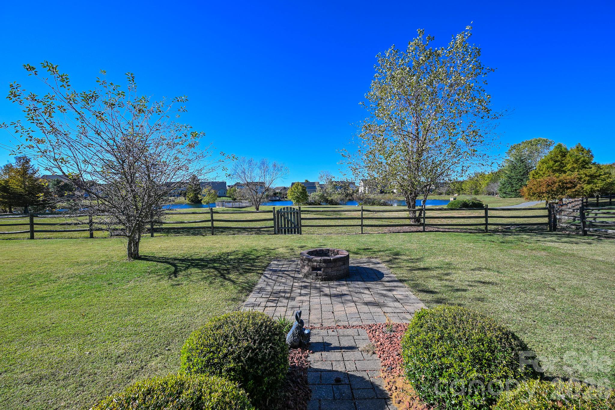 View from covered patio - 1004 Stoney Ford Lane, Indian Trail