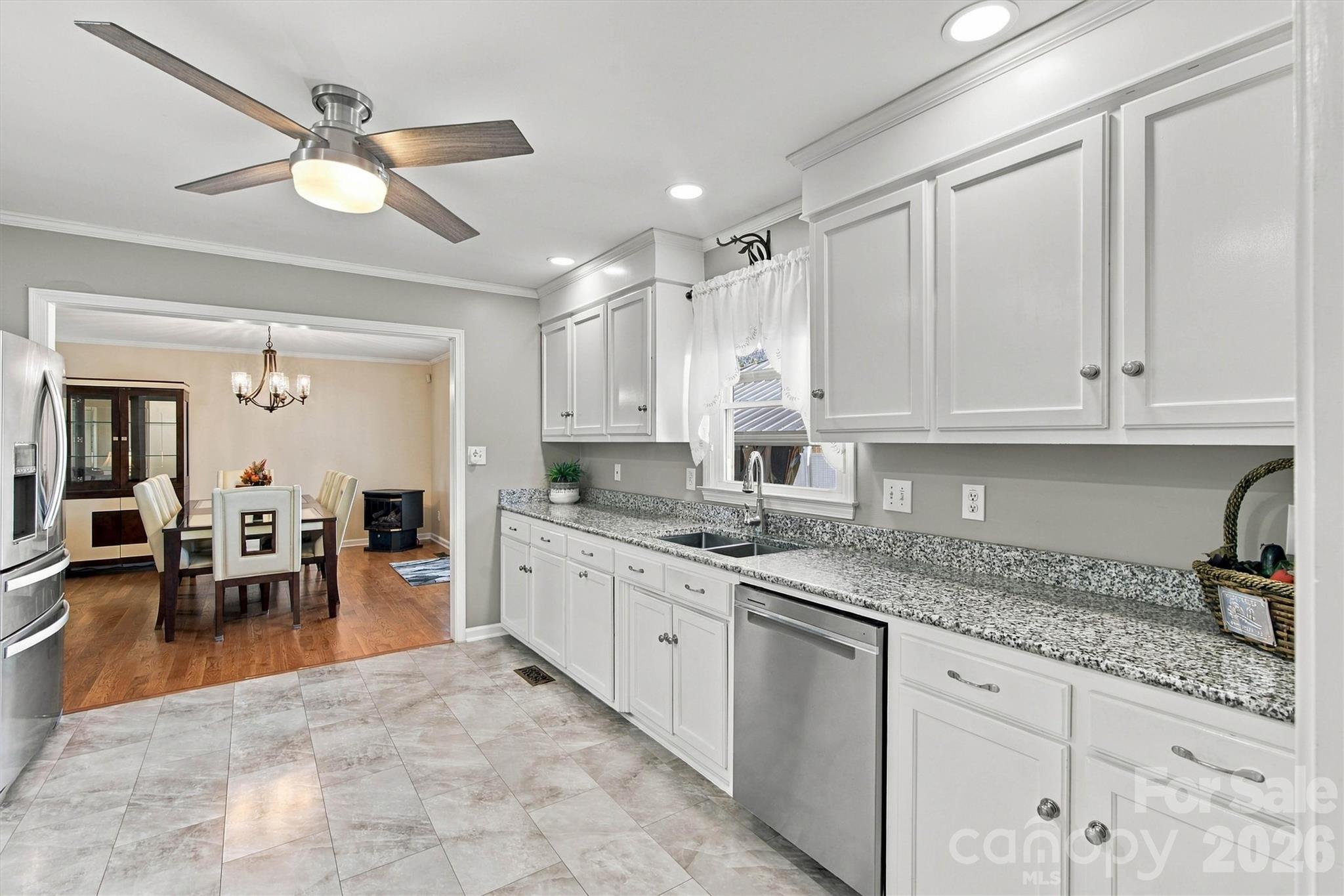 Kitchen is very spacious, with tons of countertop prep space, and beautifully updated - 643 Shoal Road, Lincolnton