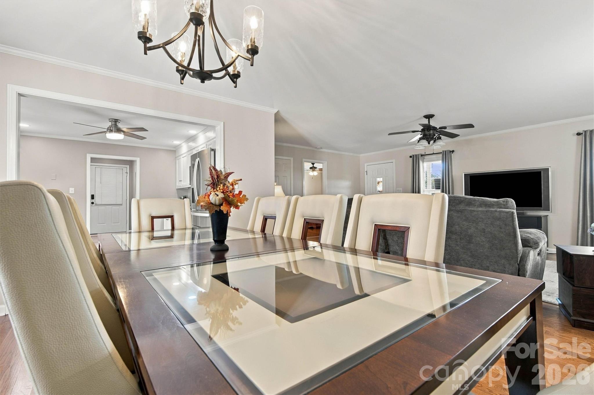 Dining Area is also part of the open concept layout with the Living Room - 643 Shoal Road, Lincolnton