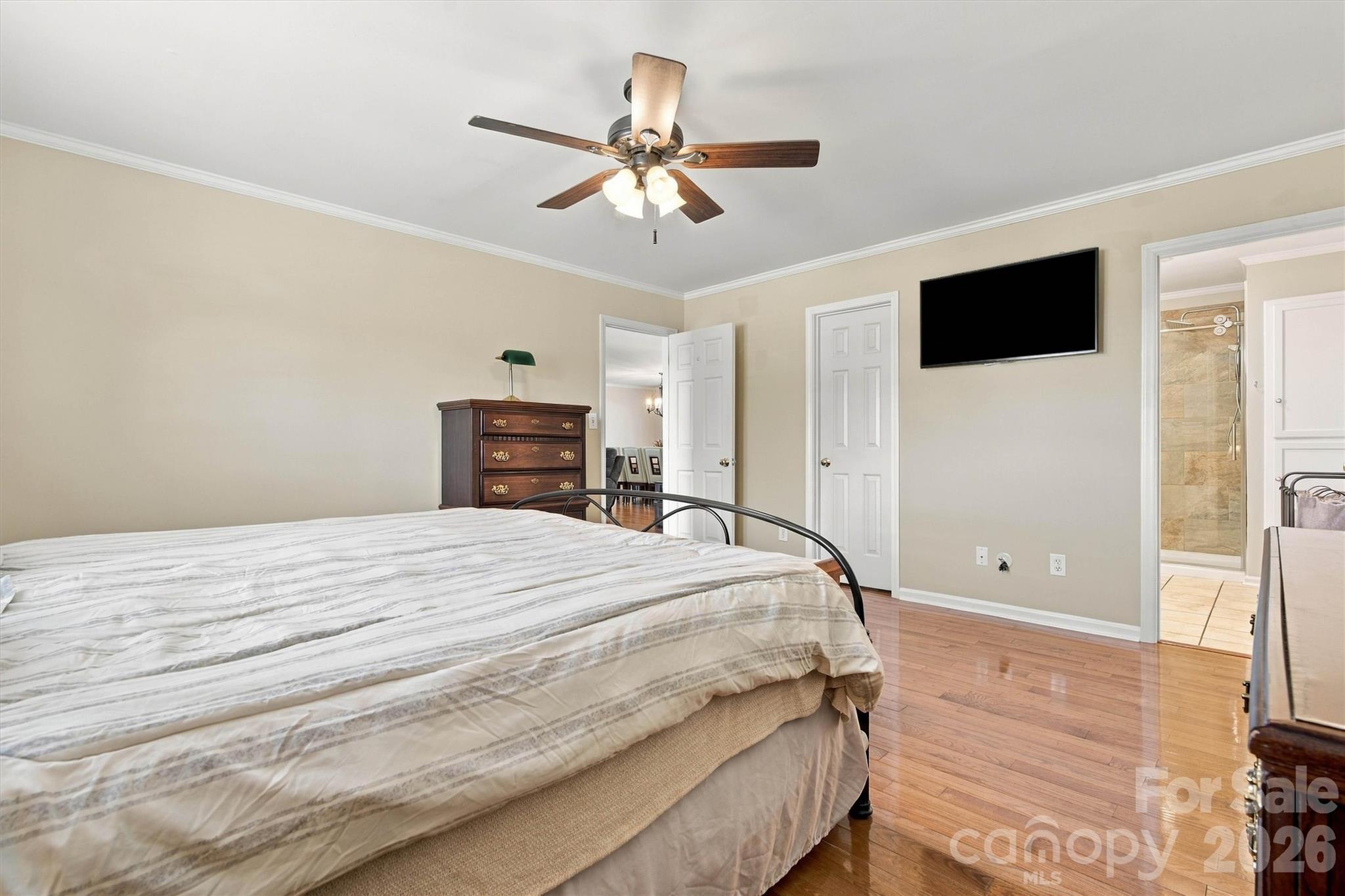 Primary Bedroom with a walk in closet and luxurious full bath - 643 Shoal Road, Lincolnton