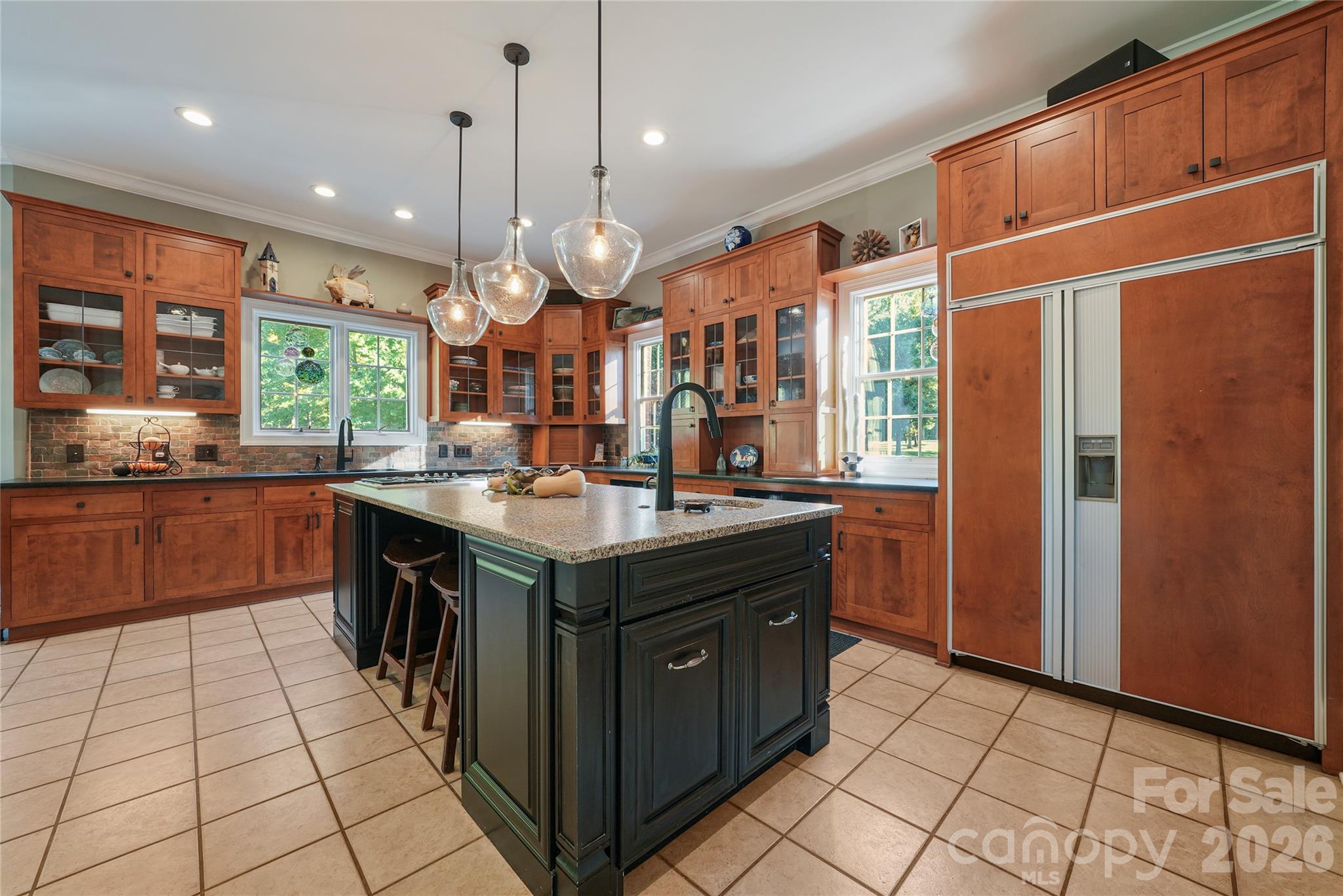 Kitchen with Sub-Zero Refrigerator - 5971 Union Road, Gastonia