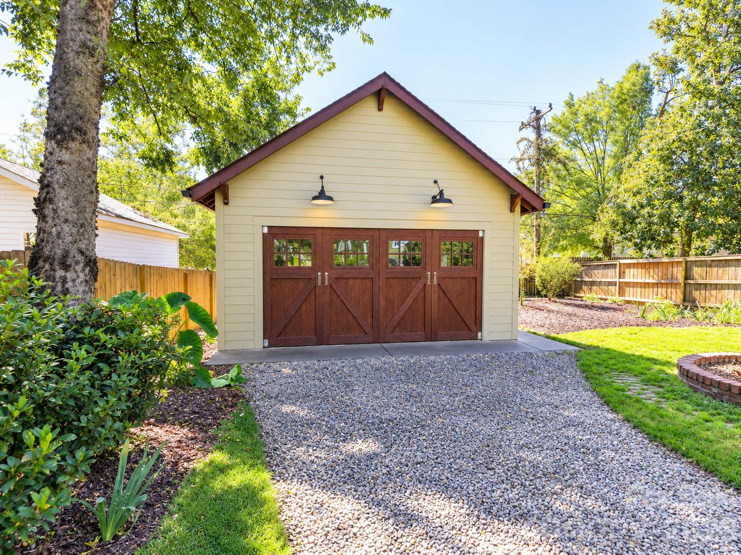 Custom built detached garage / workshop with mini split, 240, WiFi, and epoxy floors - 415 West Boulevard, Charlotte