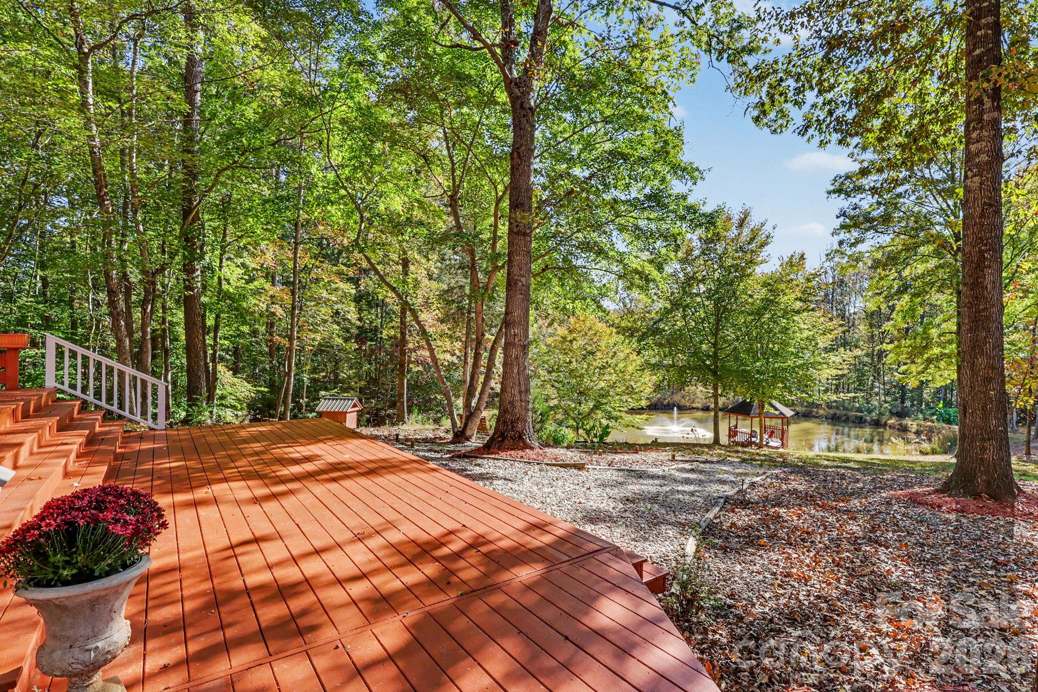 Deck and pond - 5720 Stone Mill Road, Waxhaw