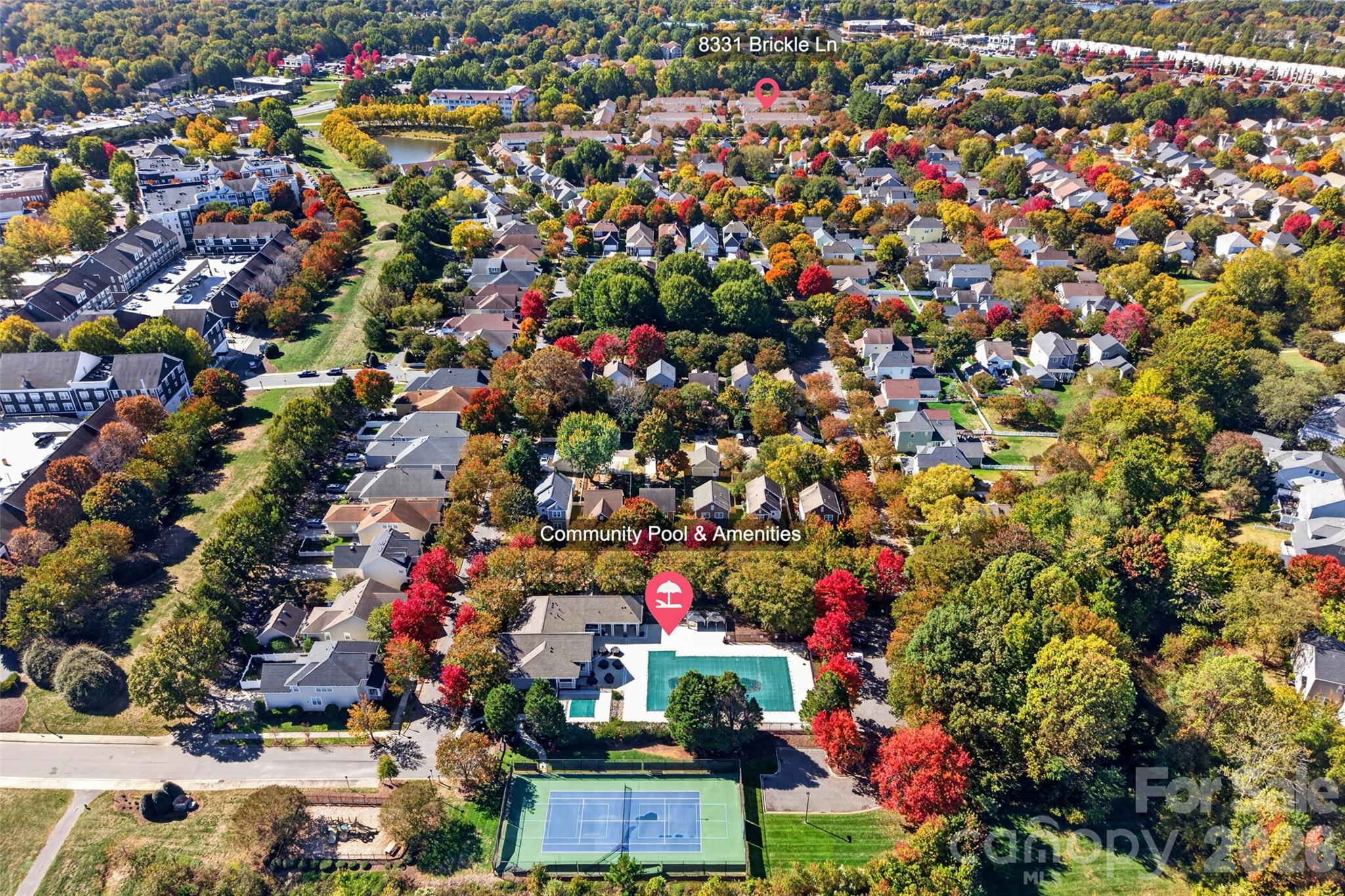 Community Pool, Tennis/Pickleball, Park - 8331 Brickle Lane, Huntersville