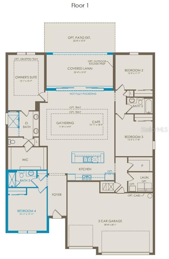 Floor Plan - Floor One - 2342 BRANCHED OAK ROAD, ST CLOUD