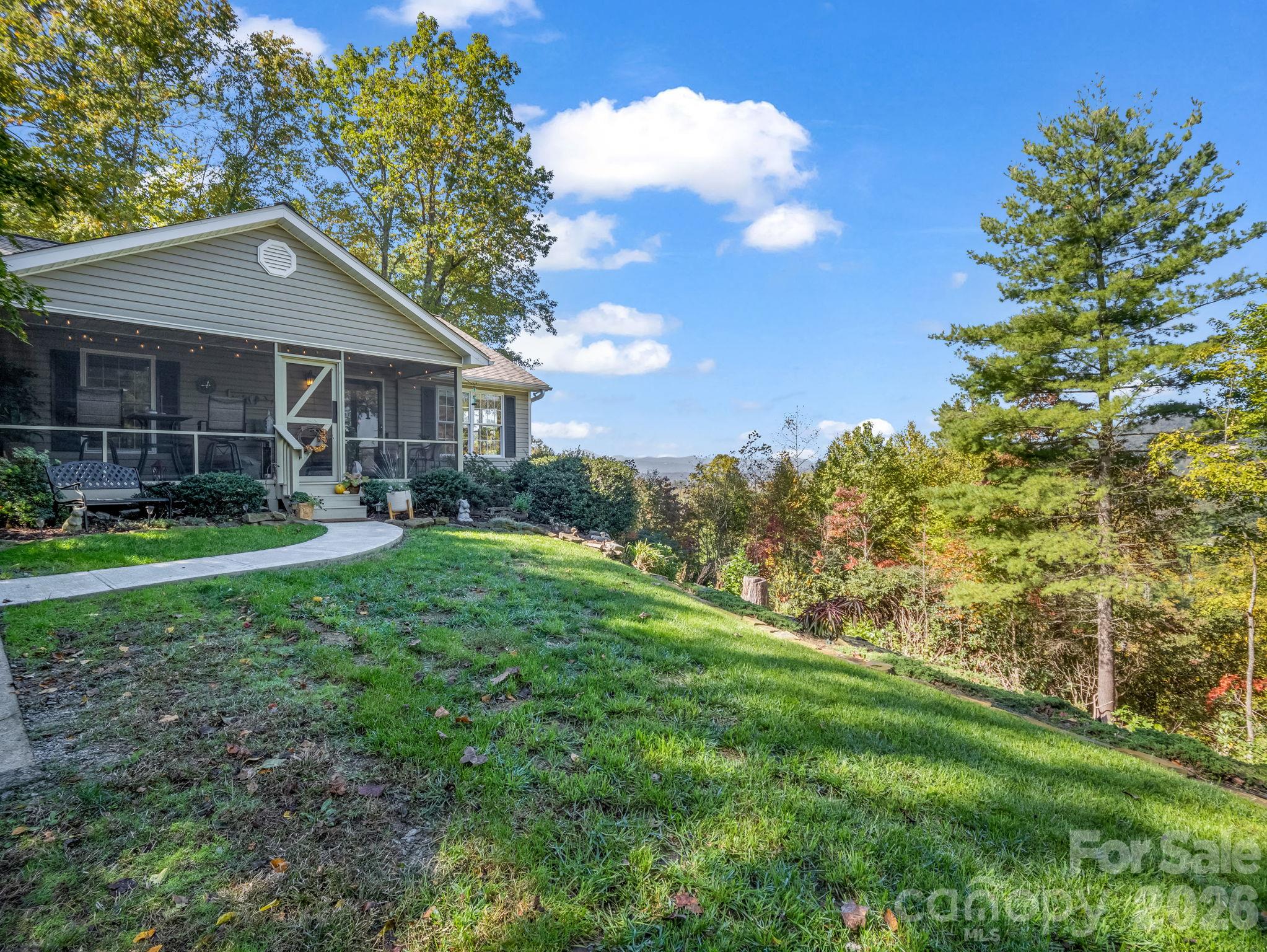 This home has great mountain views from the side, front and back of home. - 178 Hilltop View Drive, Fletcher