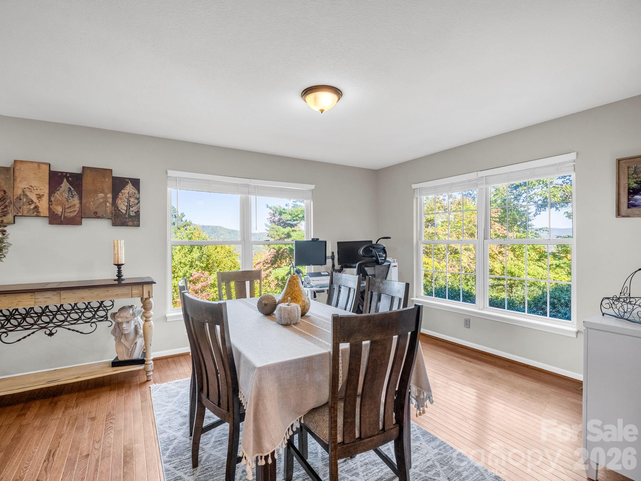 Beautiful mountain views from the dining area. - 178 Hilltop View Drive, Fletcher