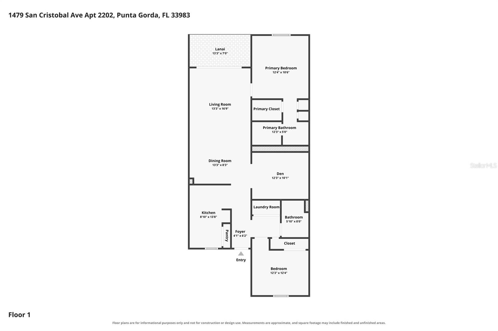 Floor Plan - 1479 SAN CRISTOBAL AVE #2202, PUNTA GORDA