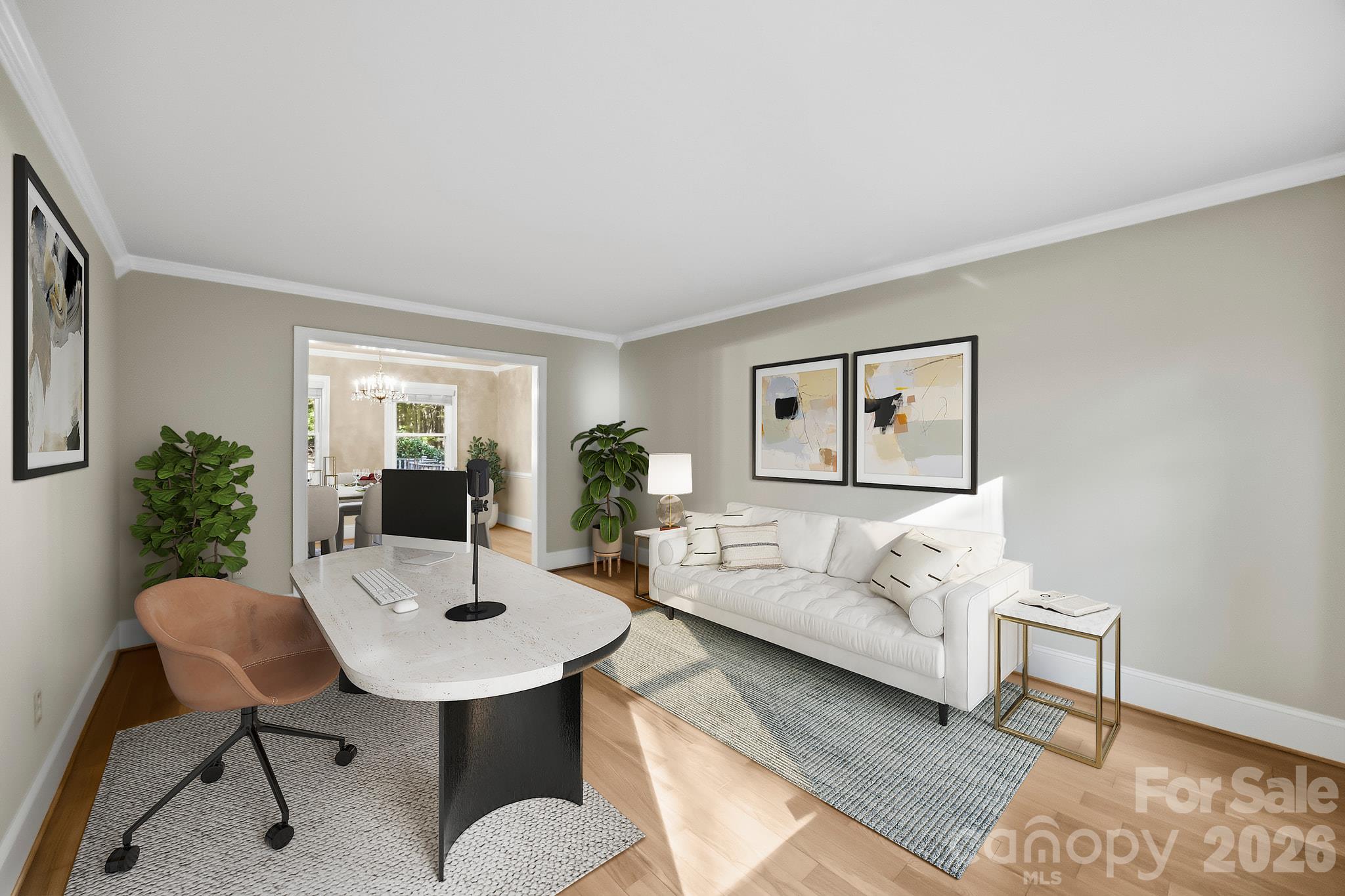 Virtually staged office area - 405 Hillcrest Drive, Harrisburg