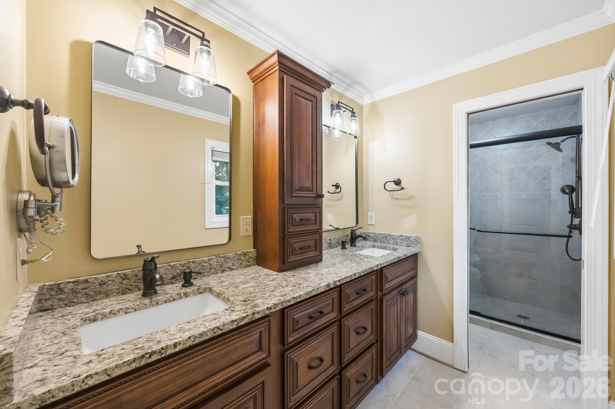Beautiful custom cabinetry in primary bathroom - 405 Hillcrest Drive, Harrisburg