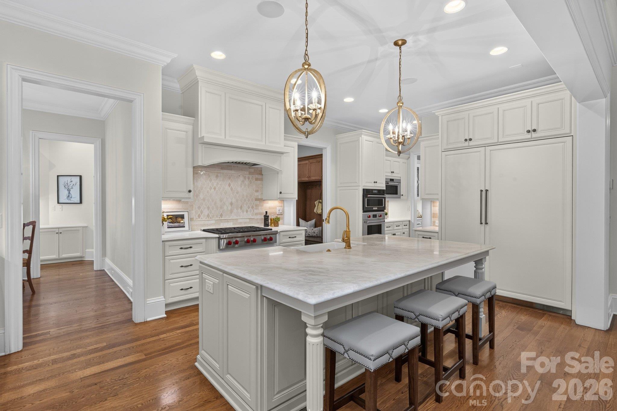 SubZero paneled refrigerator - 7805 Clovervale Drive, Waxhaw