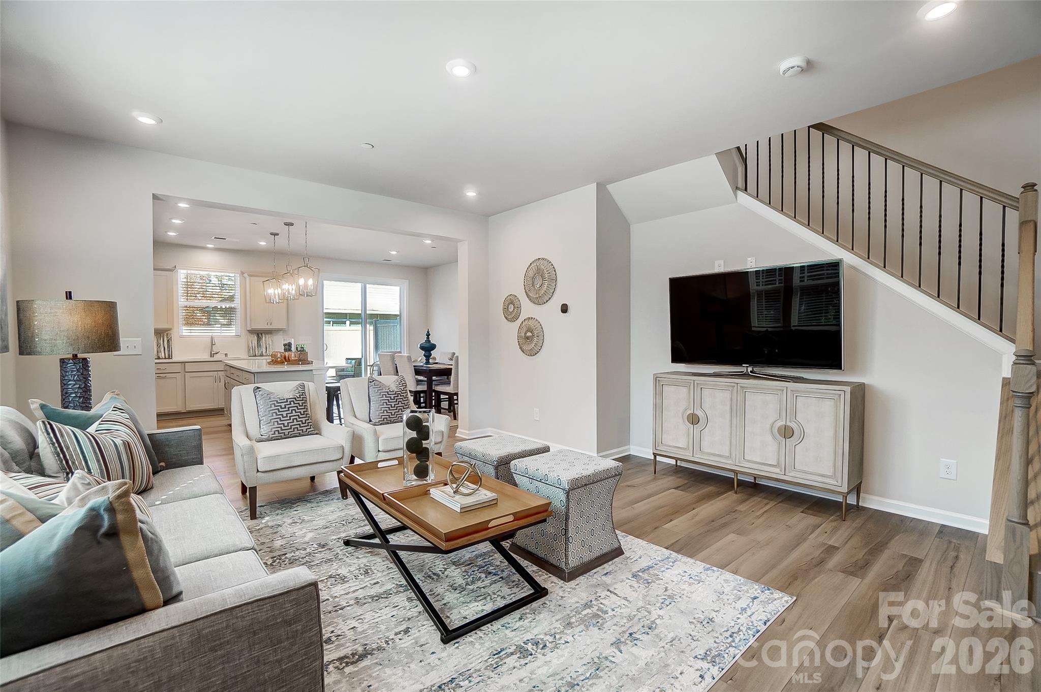 Living Room with View of Stairs-Photo Similar to Subject Property - 2520 Hedgecliff Road, Kannapolis