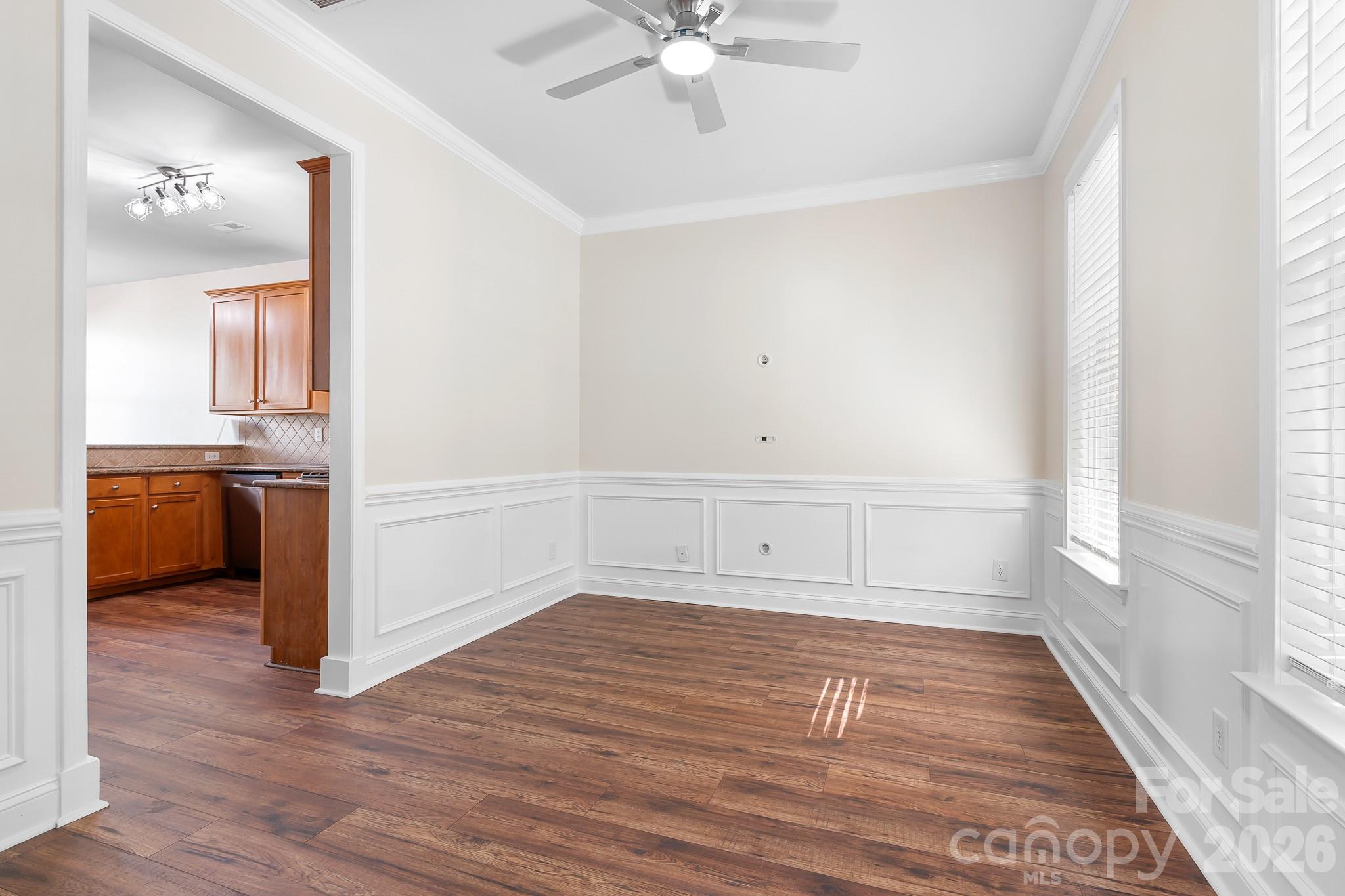 Dining Room or Office Space, New Blinds and Fan Light - 15404 Crossing Gate Drive, Cornelius