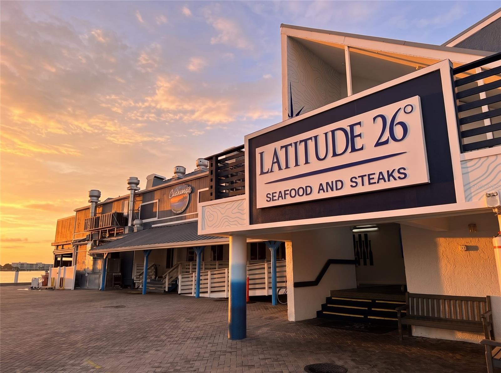 Latitude 26 Seafood and Steaks at Fisherman's Village in Punta Gorda, a waterfront dining spot on Charlotte Harbor. - 1423 MEDITERRANEAN DR #B, PUNTA GORDA