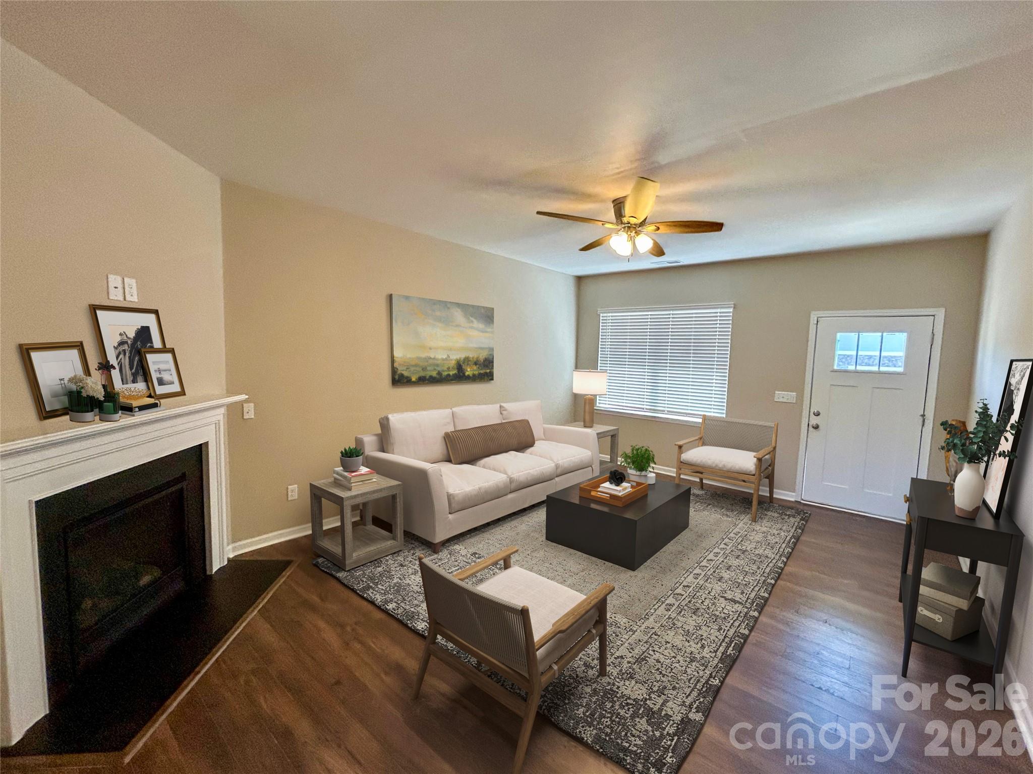 Virtually Staged Living Rm - 182 Marathon Lane, Candler