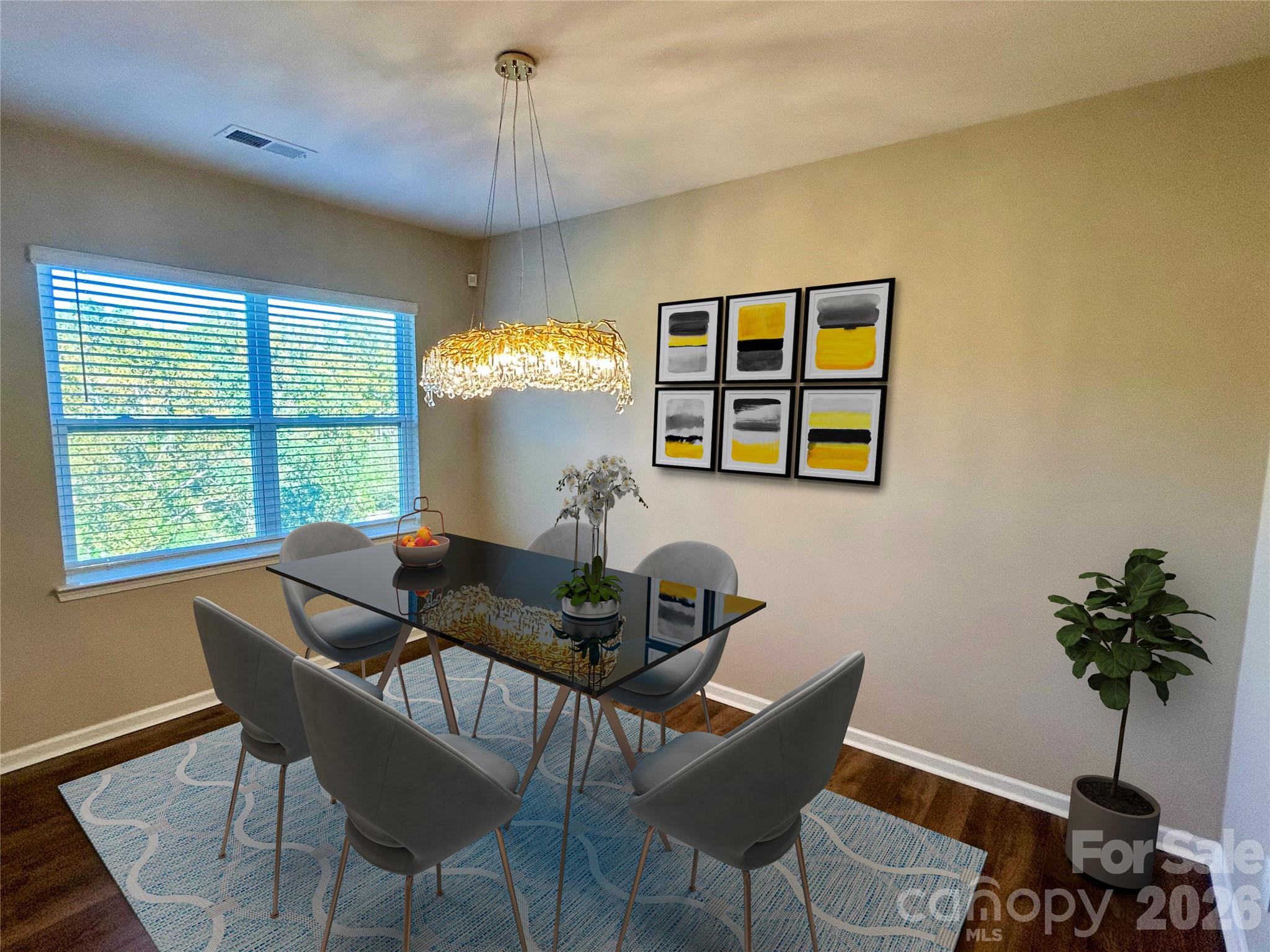 Virtually Staged Dining Rm - 182 Marathon Lane, Candler