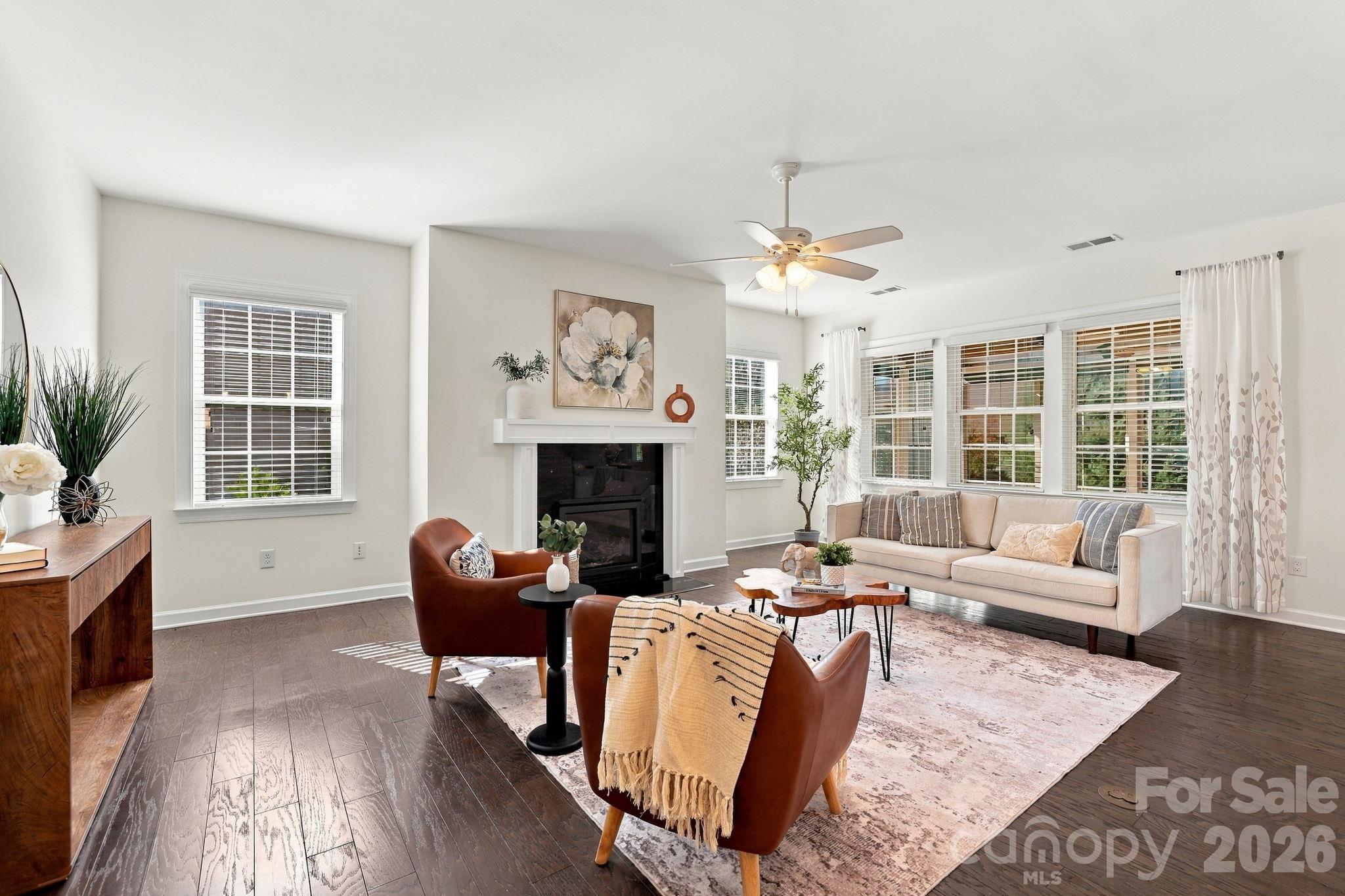 Living with fireplace - 3103 Arches Bluff Circle, Lancaster