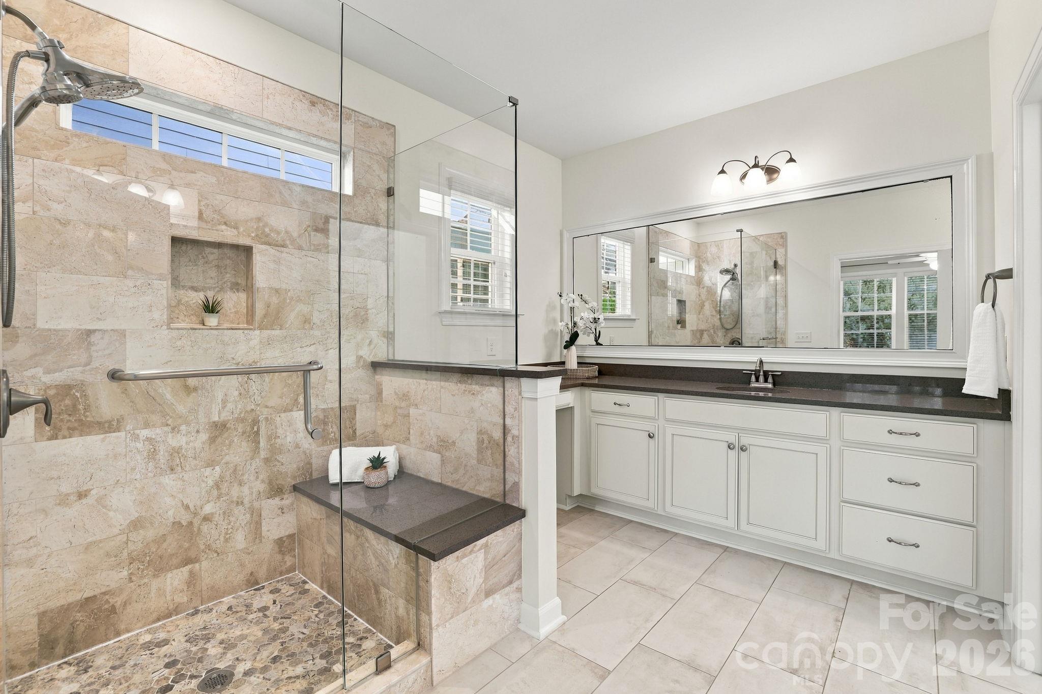 Primary bath with large shower - 3103 Arches Bluff Circle, Lancaster