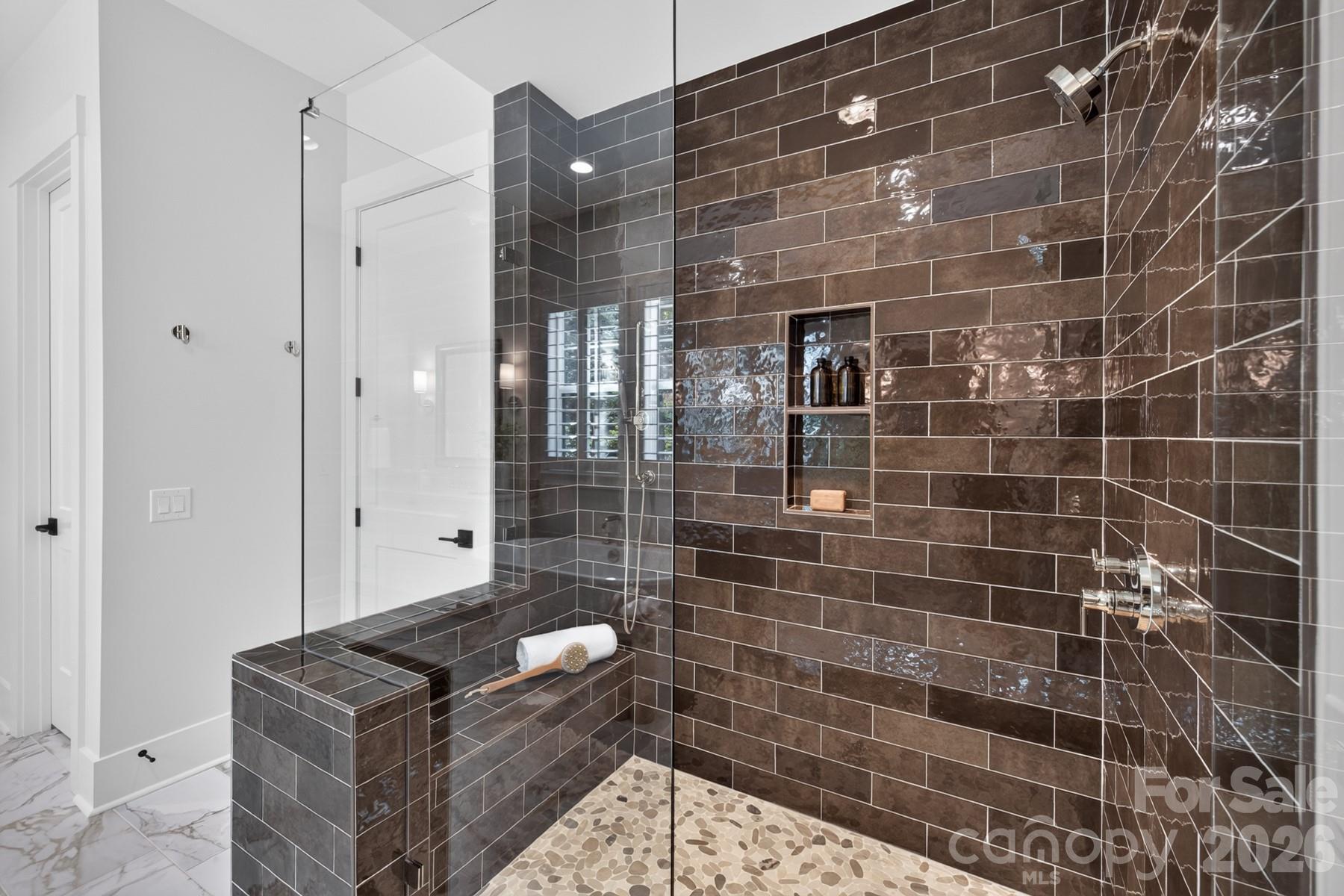 Primary Bathroom Shower - 128 Willow View Loop, Davidson