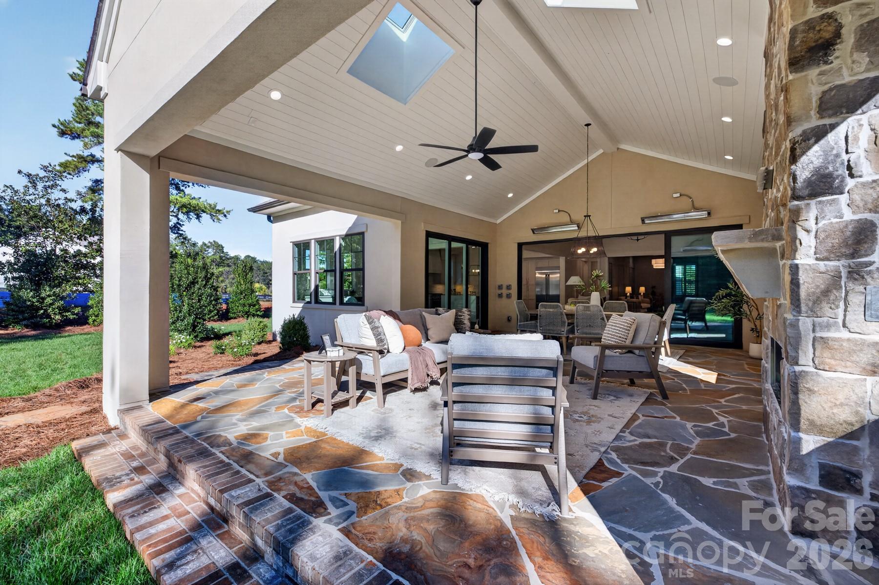 Outside Covered Outdoor Terrace - 128 Willow View Loop, Davidson