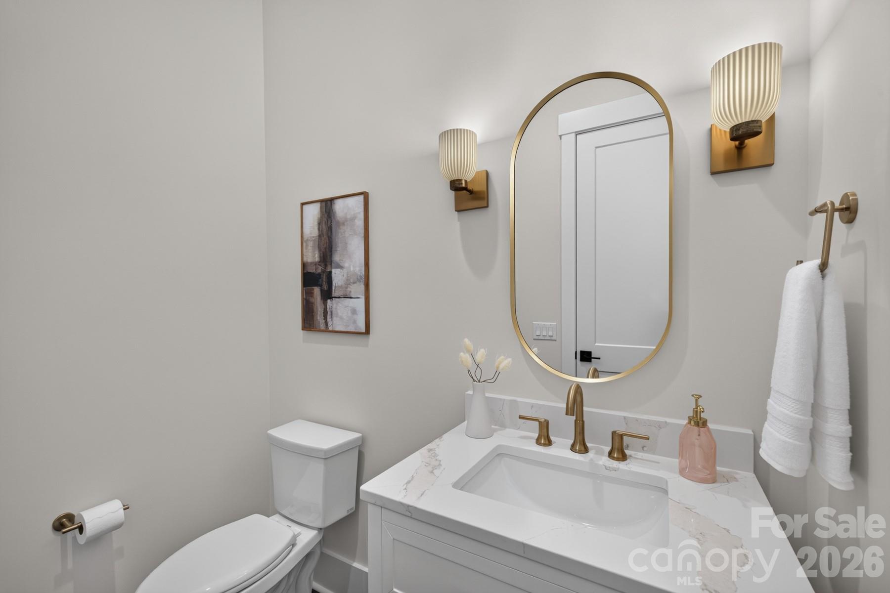Powder Bathroom - 128 Willow View Loop, Davidson