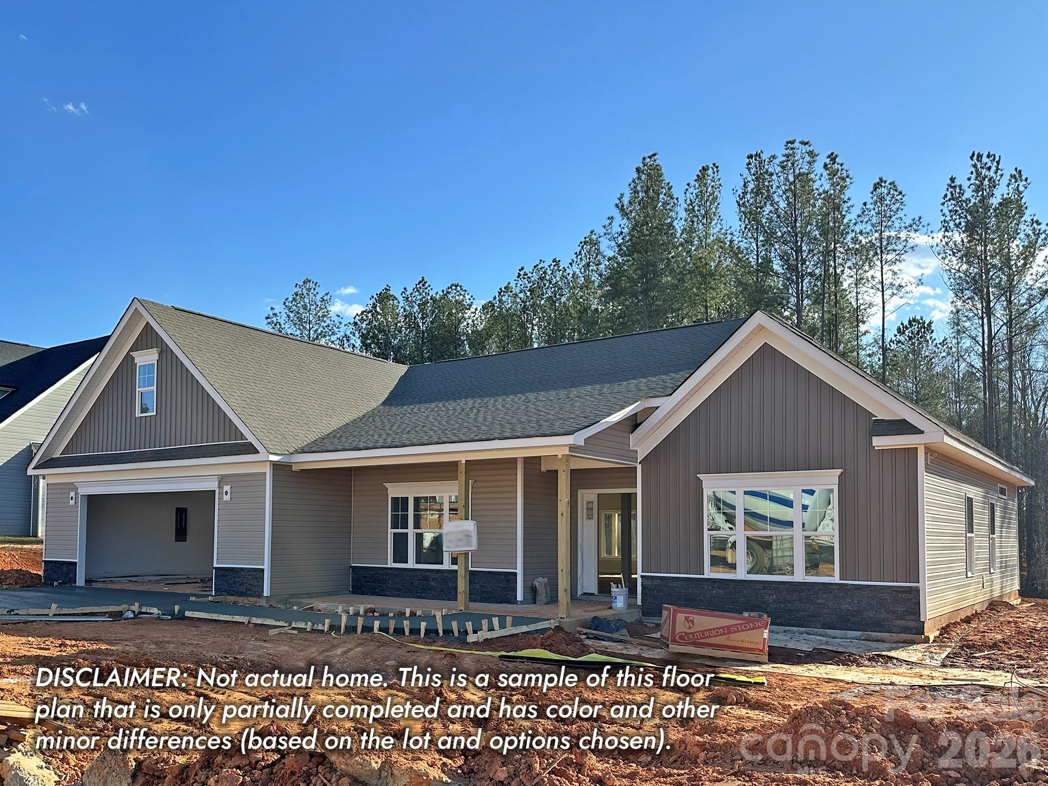 Sample of a Hamilton plan while under construction (not actual home & will have minor differences from this build) - 142 Windstone Crossing Trail, Troutman