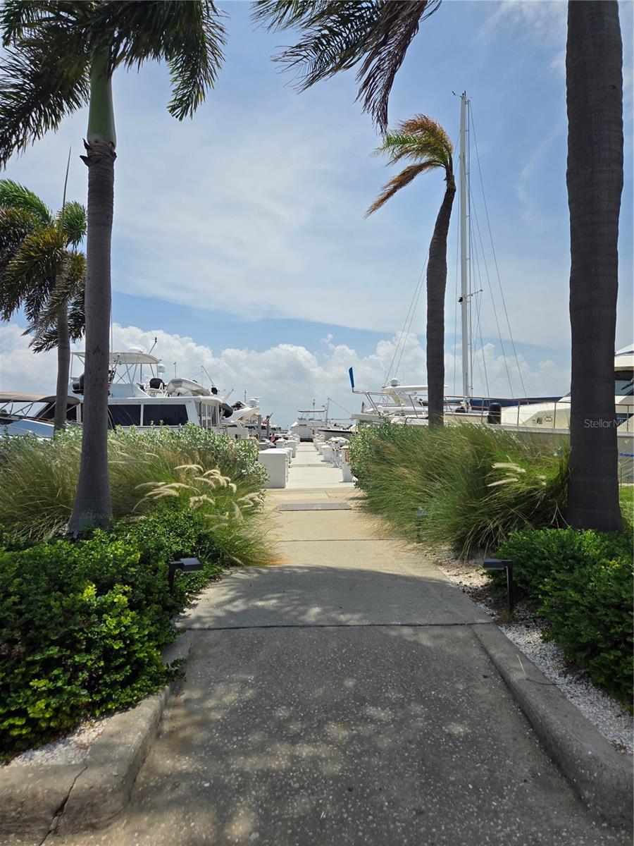 Pier to the slips - 2600 HARBOURSIDE DR #N-09, LONGBOAT KEY