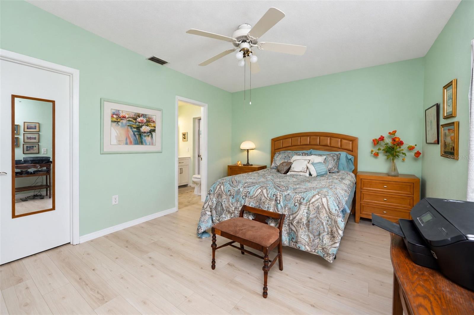 The primary bedroom also features a walk-in closet and ensuite bathroom. - 6468 HAMLET DR #B, ENGLEWOOD
