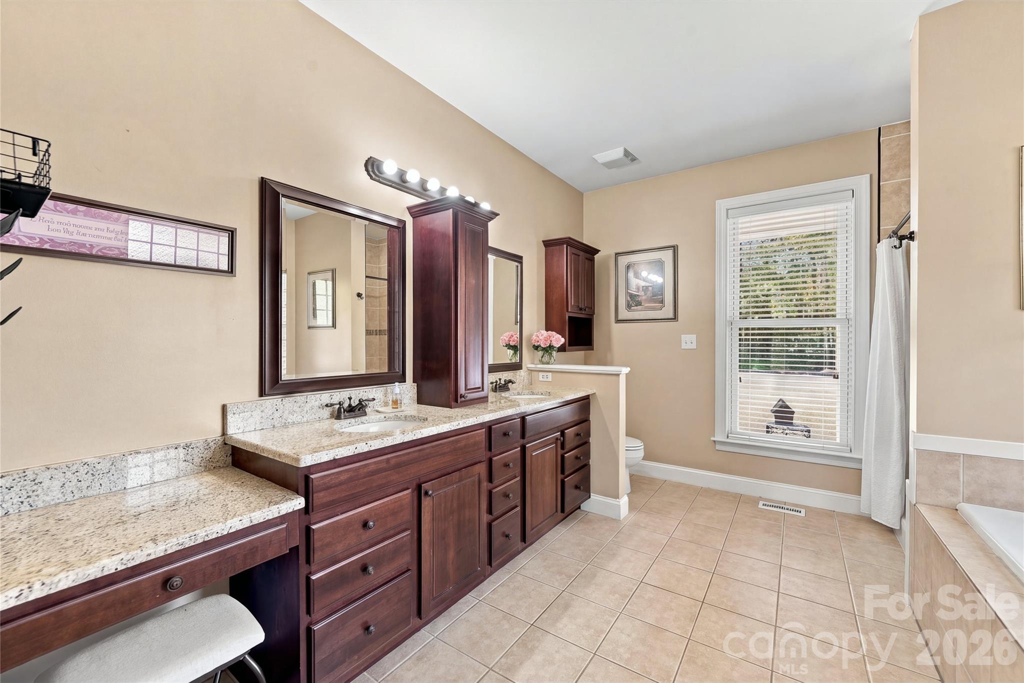Large Primary Bath with Built-In Vanity - 132 Monarch Lane, Mooresville