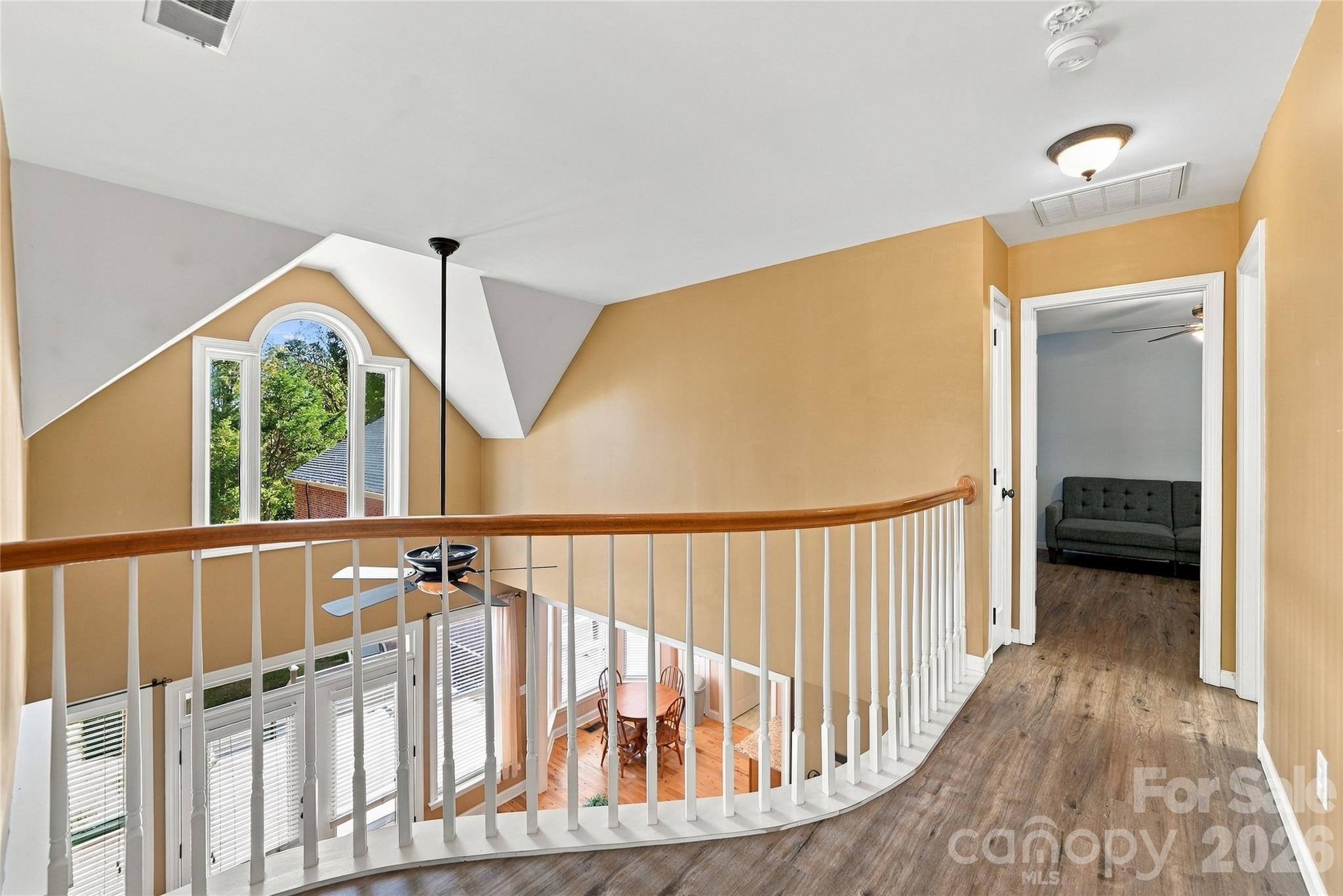 Upper Level Hallway Overlooks Great Room - 132 Monarch Lane, Mooresville
