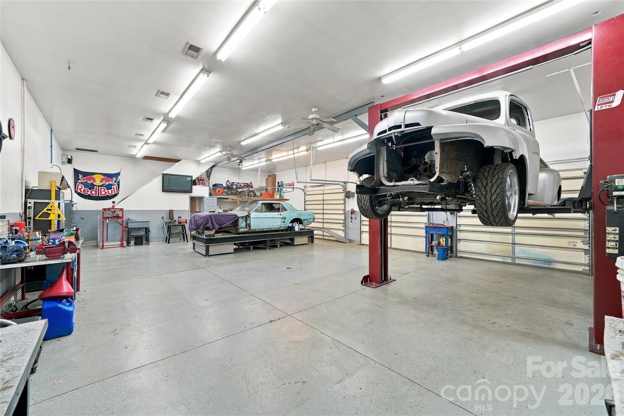 Auto Enthusiast's Dream Garage, Heated/Cooled and Plumbed for Future Half Bath - 132 Monarch Lane, Mooresville