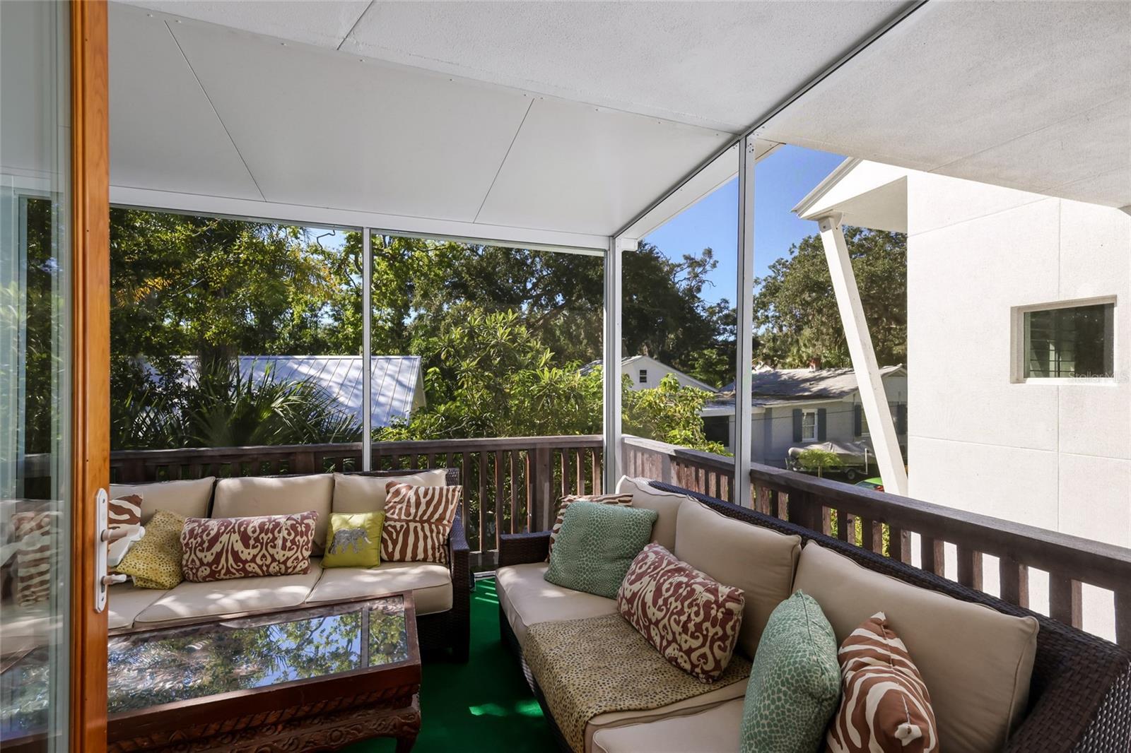 Upstairs balcony off Primary Bedroom - 2813 RIVERVIEW BLVD, BRADENTON