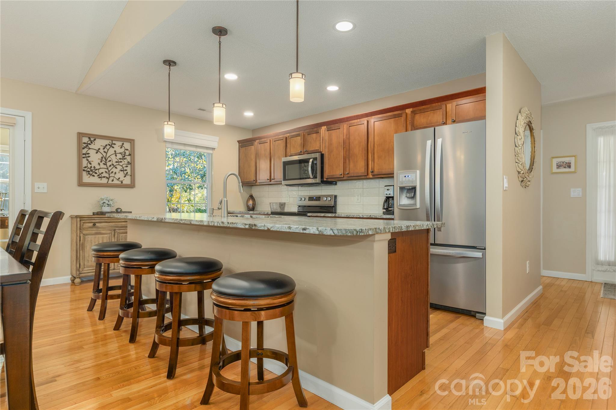 Kitchen view from dining area - 190 Fairway View Drive, Etowah