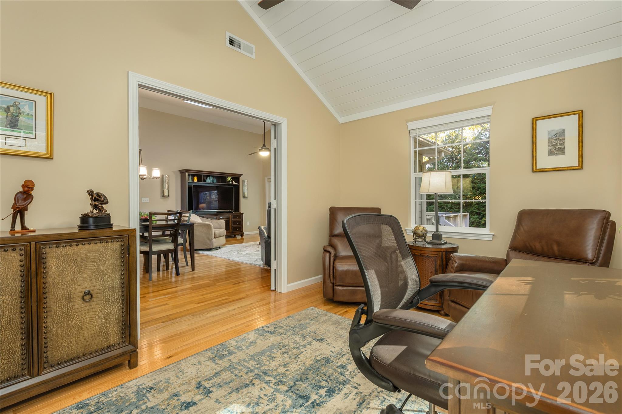 Sun room, office, or library off of the living area - 190 Fairway View Drive, Etowah