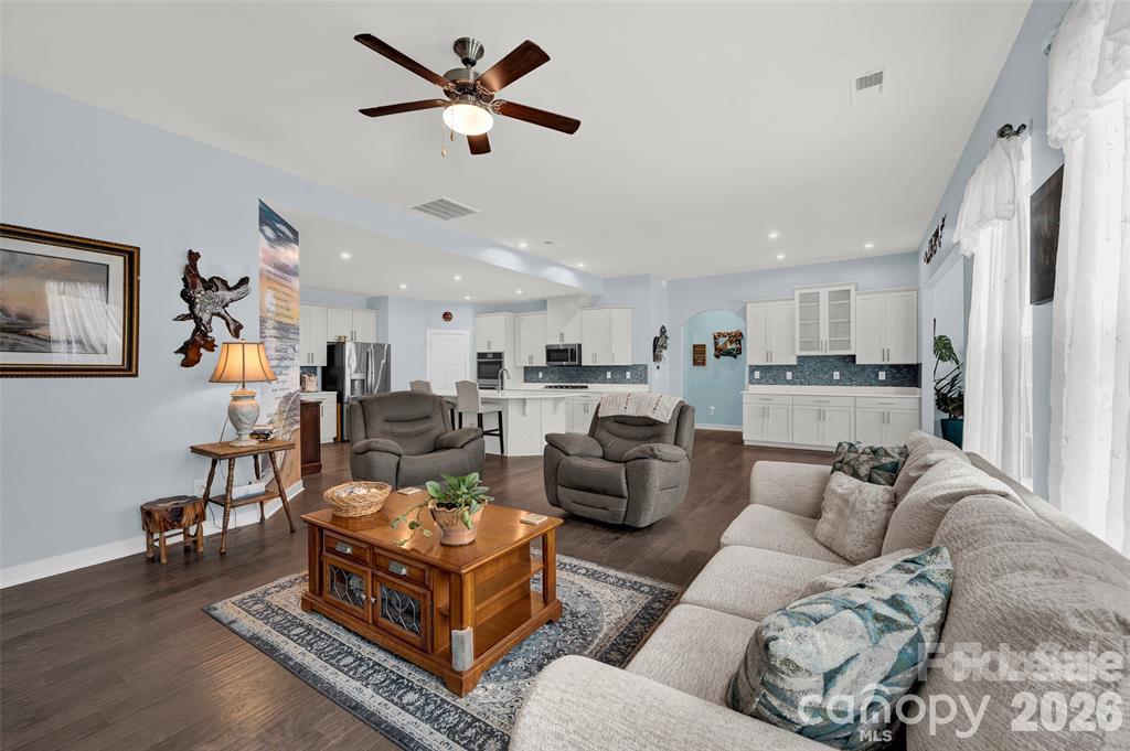 Staged photo; property rents unfurnished. - 11216 Vanguard Parkway, Huntersville