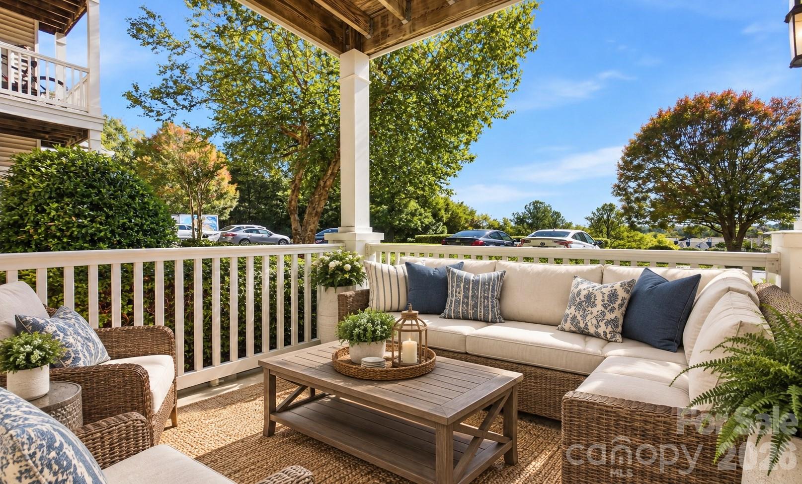 Covered Patio with Storage Room (Virtually Staged) - 9934 Hyde Glen Court, Charlotte