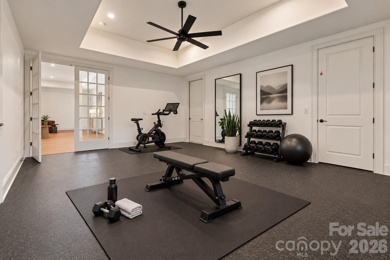 AI rendering of the endless possibilities for the gym. - 2494 Primm Road, Denver