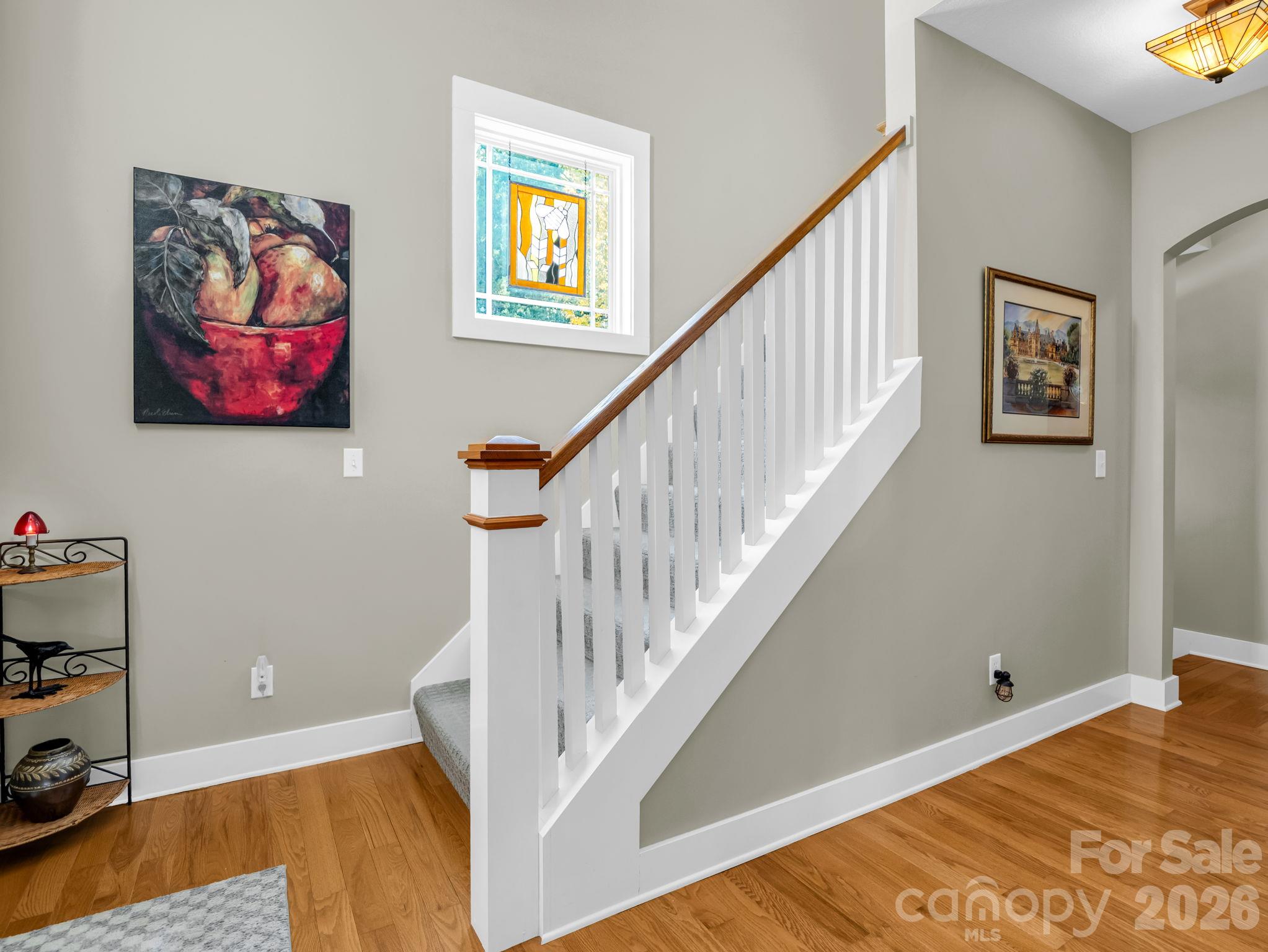 Entry way on main, stairs to upper level - 376 Scarlet Tanager Court, Arden