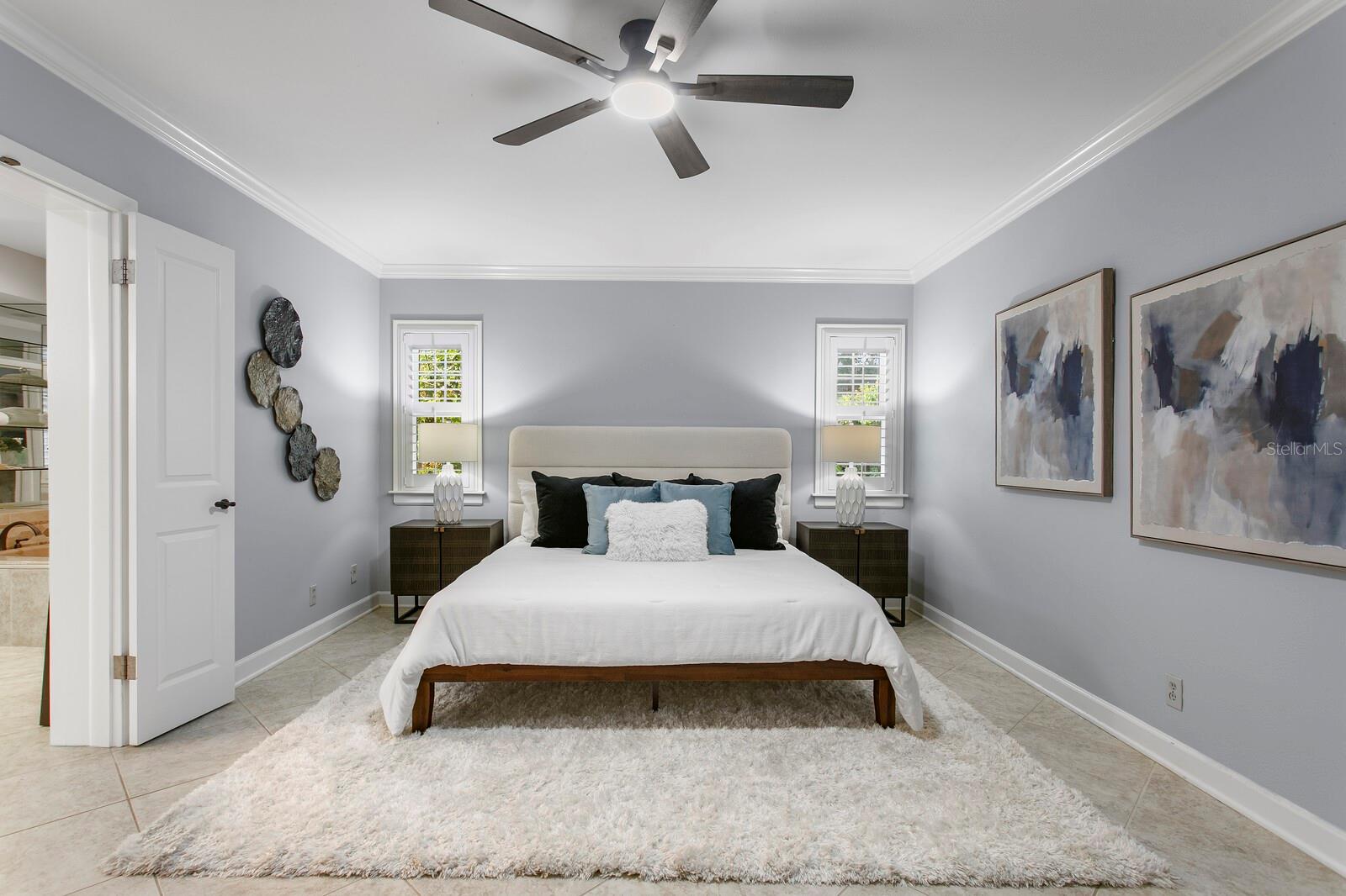 Primary Bedroom with ensuite to the left. - 2930 W BAYSHORE CT, TAMPA