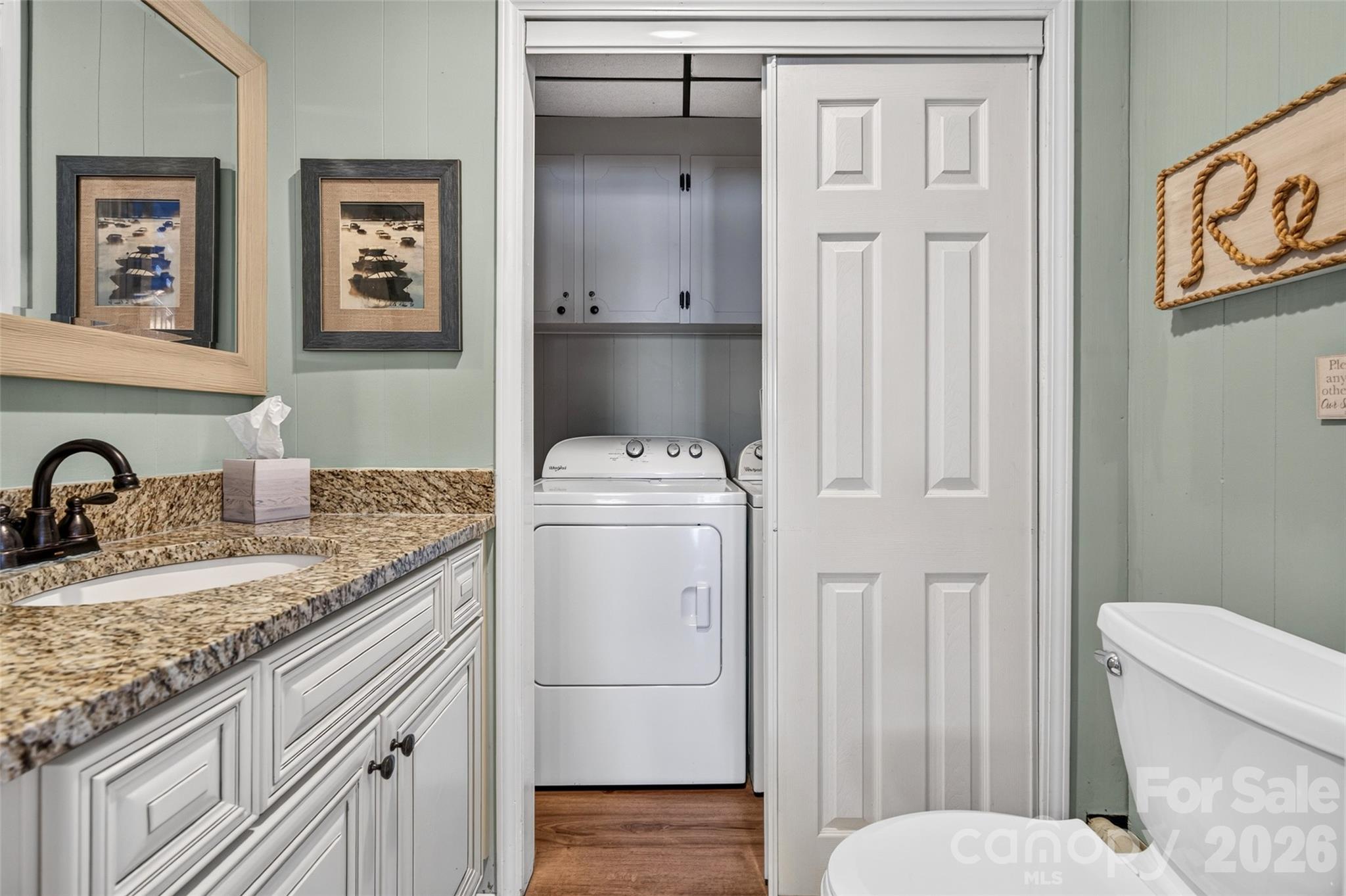 Half Bath on Main Floor with Laundry - 188 Paradise Peninsula Road, Mooresville