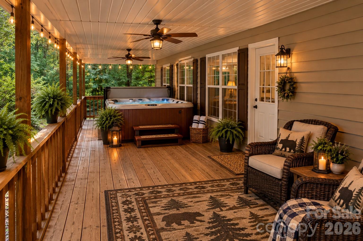 ai staging - shows what can be done to make the area more usable and attractive - 498 Broad Branch Road, Bakersville