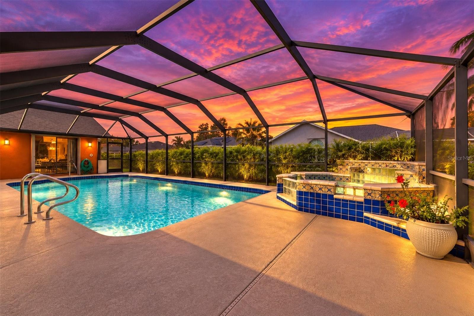 Sunset views from your pool! - 175 NORMAN ST, PORT CHARLOTTE